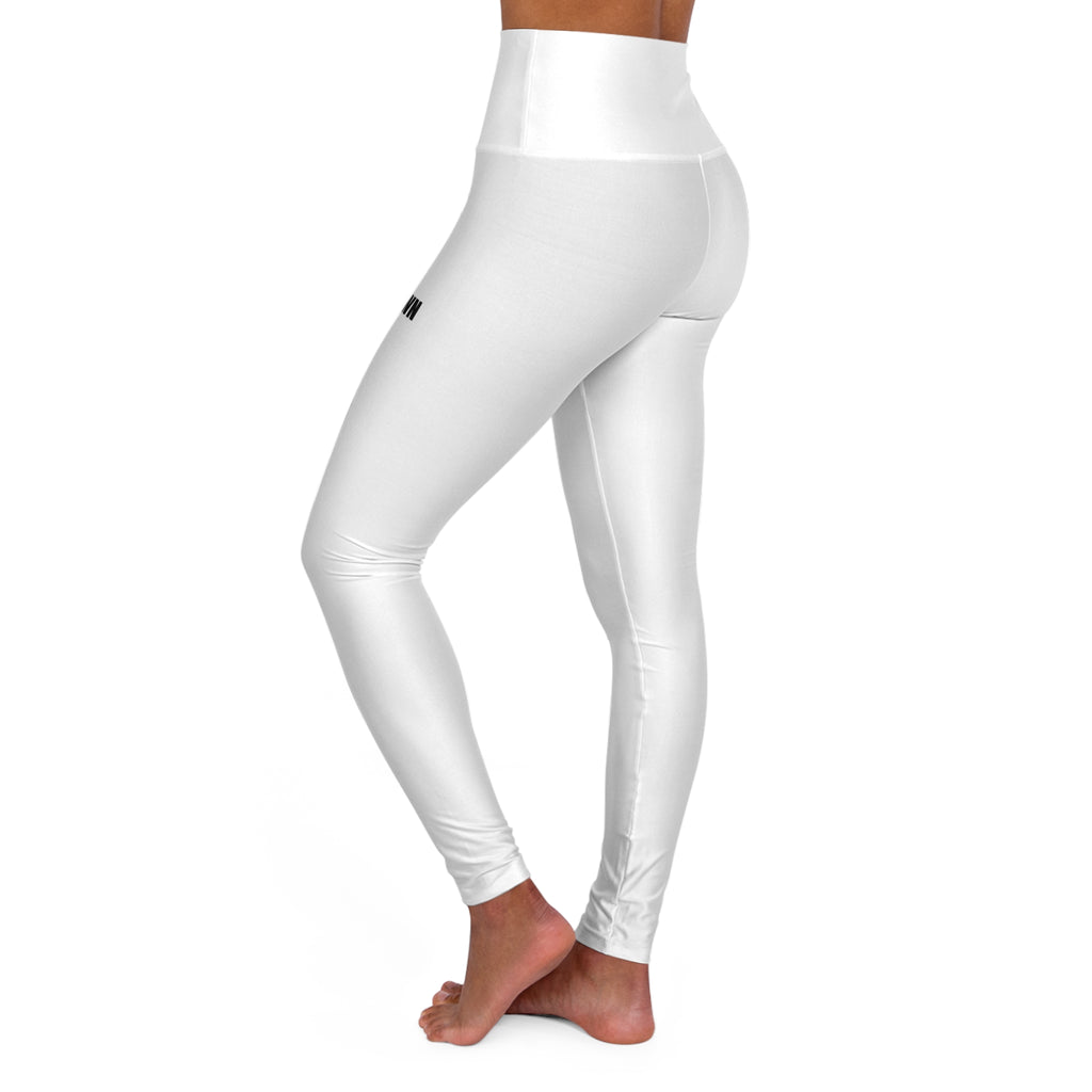 62 - Pants Yoga White Cap High-Waist Yoga Leggings — Minimal Activewear with Subtle 'RID' Accent