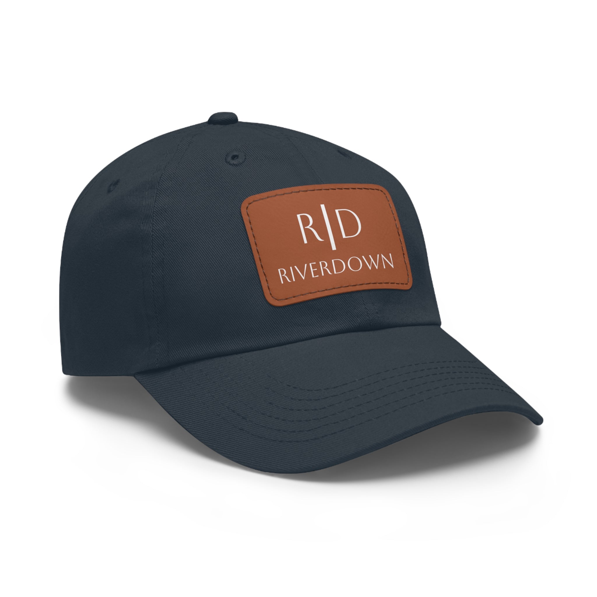 92 - Dad Hat with Leather Patch Multi Color (Rectangle)