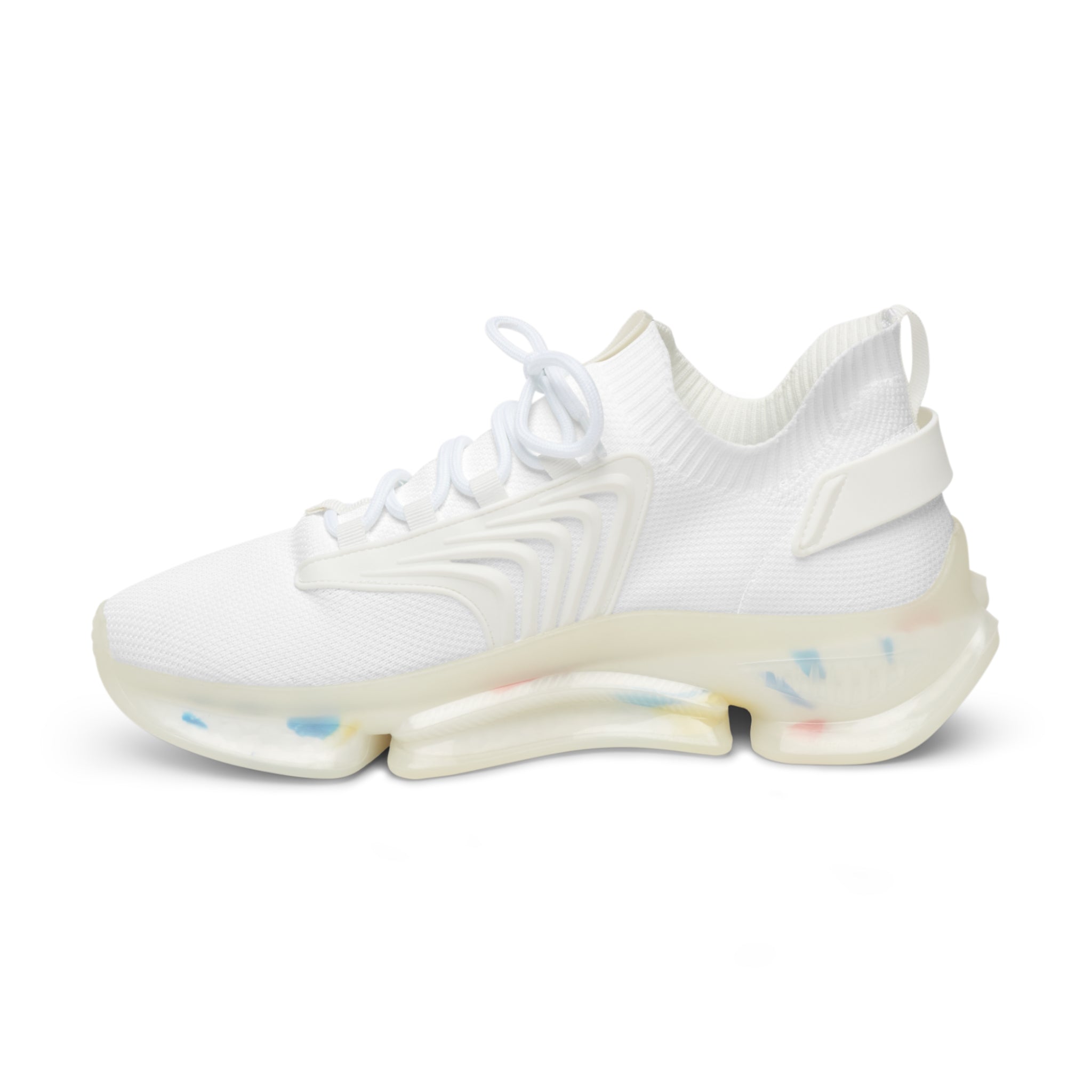 81 - Men's White Mesh Sneakers — Lightweight Breathable Athletic Shoes with 'RIVERDOWN' Accent
