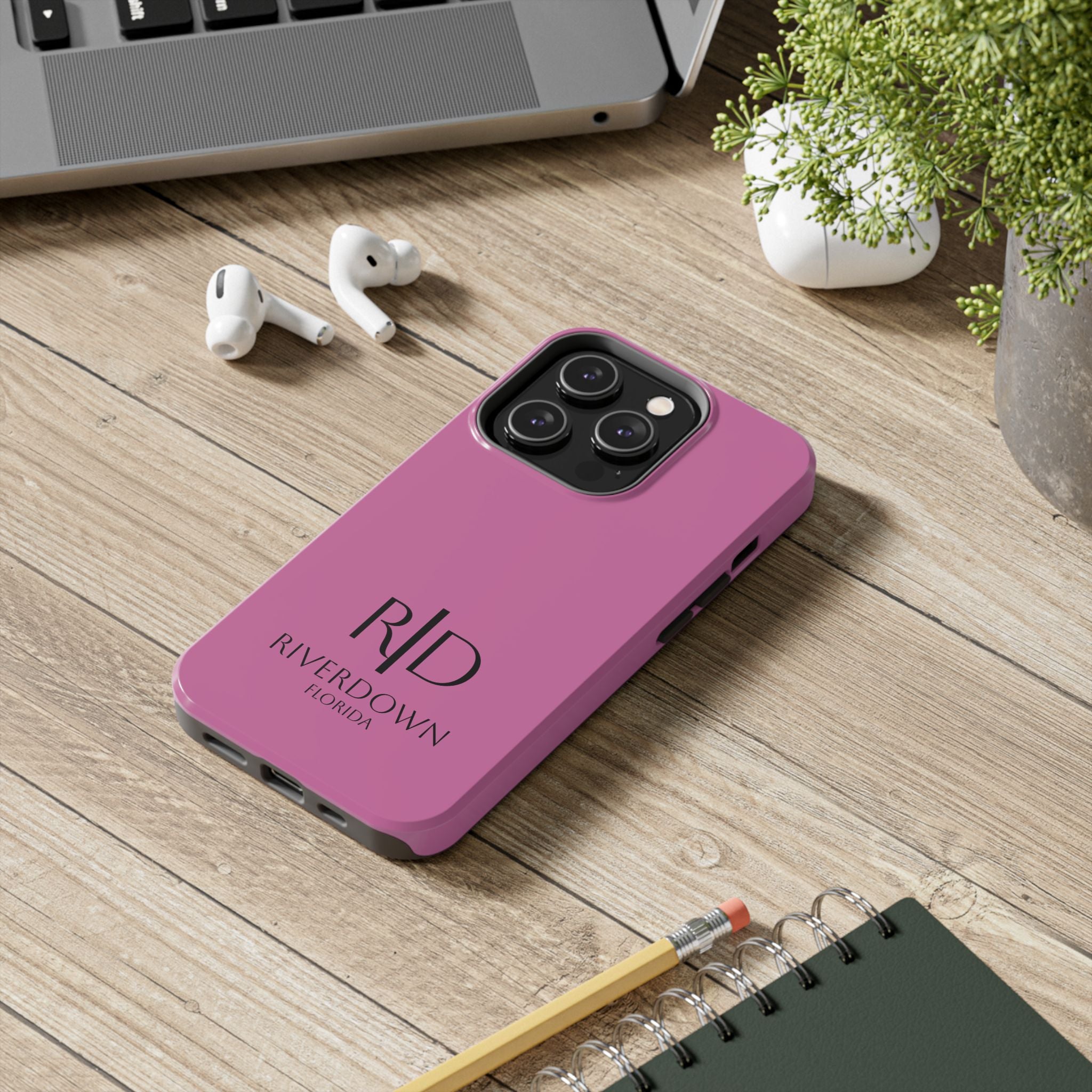 924 - Phone Case Pink Peddle Riverdown Florida Tough Phone Case – Slim Protective iPhone Cover with R|D Logo