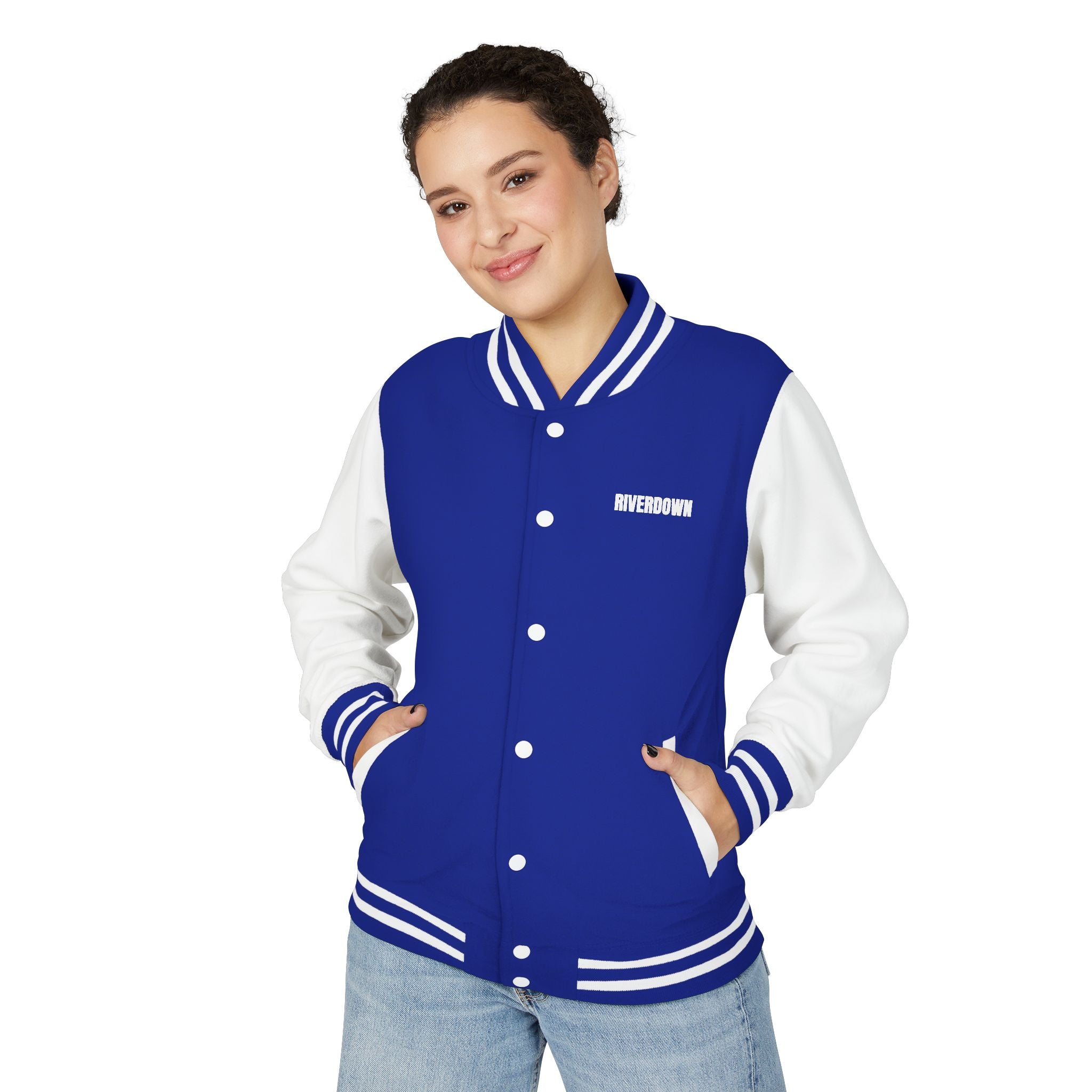 52 - Jacket Letterman - Classic Black & White Varsity Style with 'R|D' Chest Logo