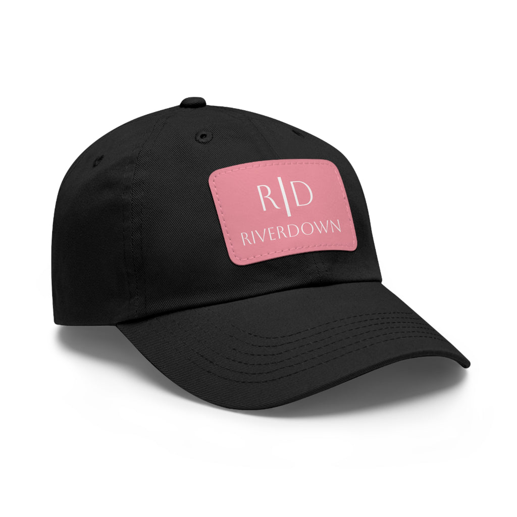 92 - Dad Hat with Leather Patch Multi Color (Rectangle)