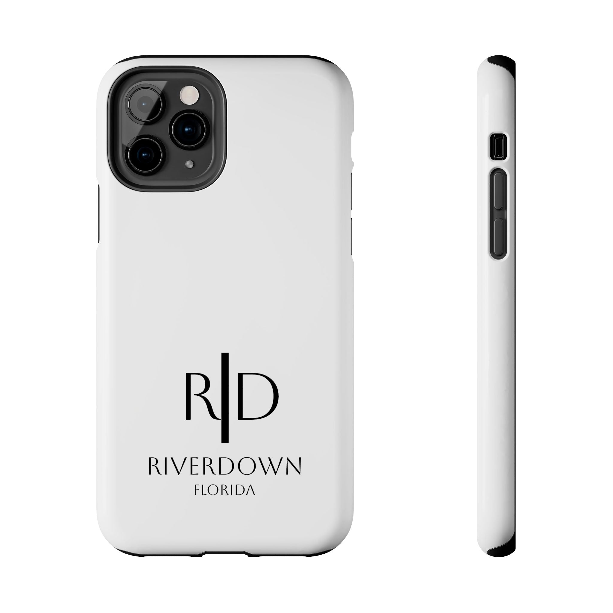 924 - Phone Case White Cap — Durable Protective Phone Cover with Monogram Logo