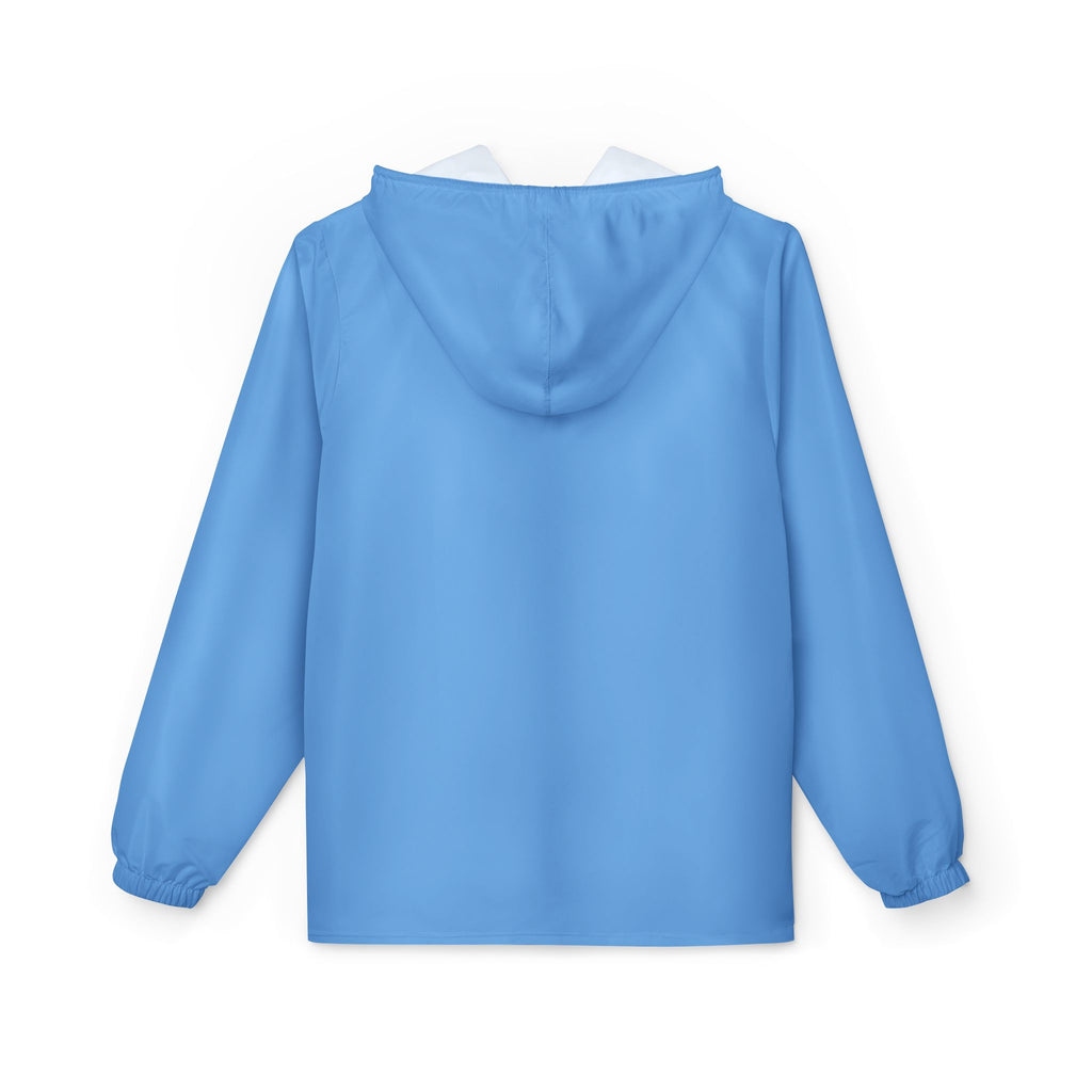 52 - Jacket Light Blue Hooded Windbreaker Jacket – Minimal 'R|D' Logo Sport Shell