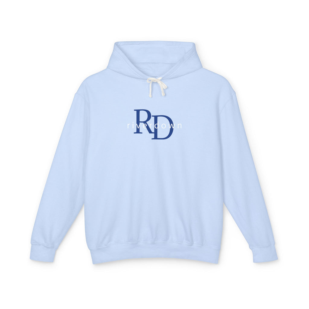 4 - Hoodie Multi Colors Collegiate Logo Hoodie — Lightweight Pastel Blue Sweatshirt