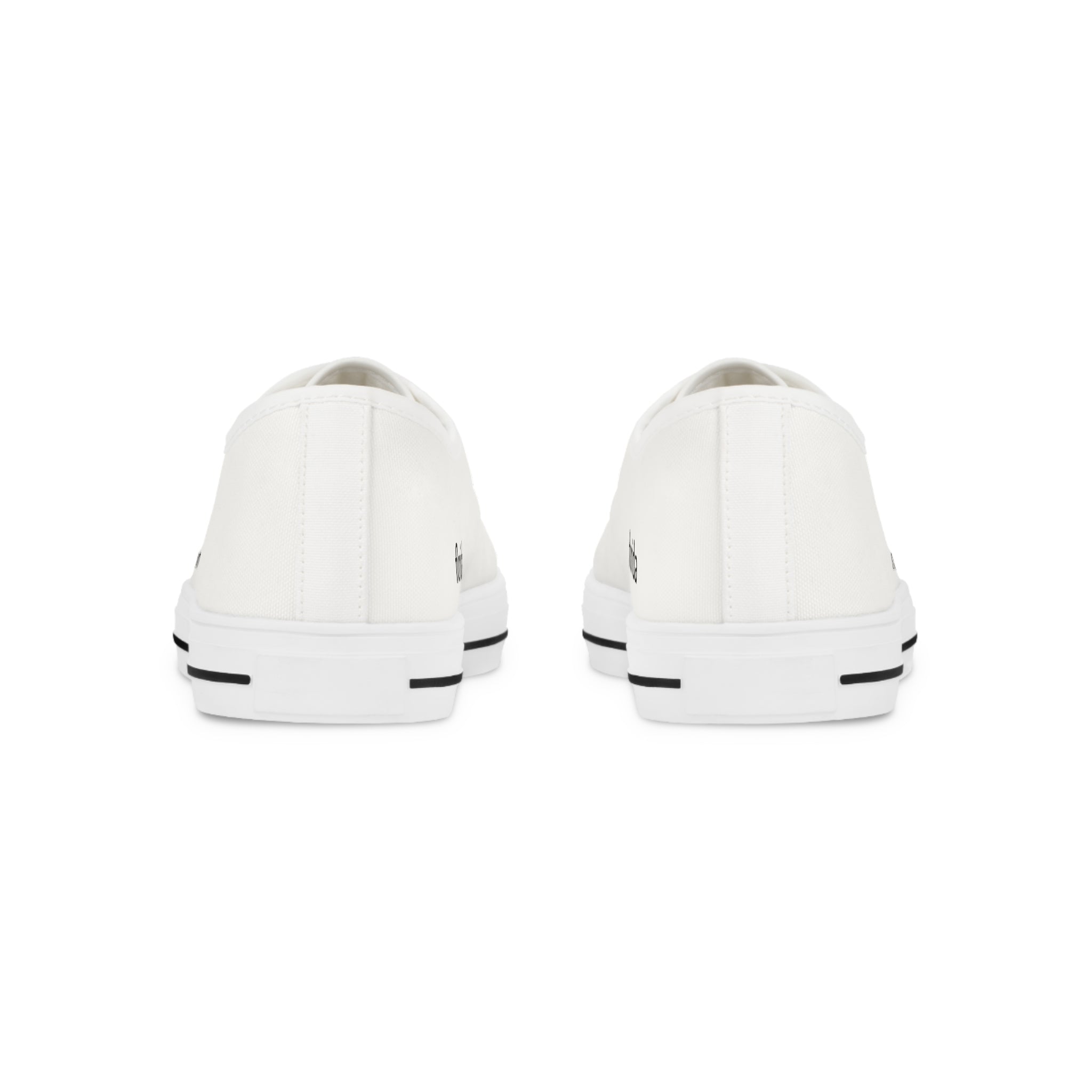 81 - Men's Sailing Anchor - Low Top Sneakers — White Casual Canvas Shoes with Rivertown Anchor Logo