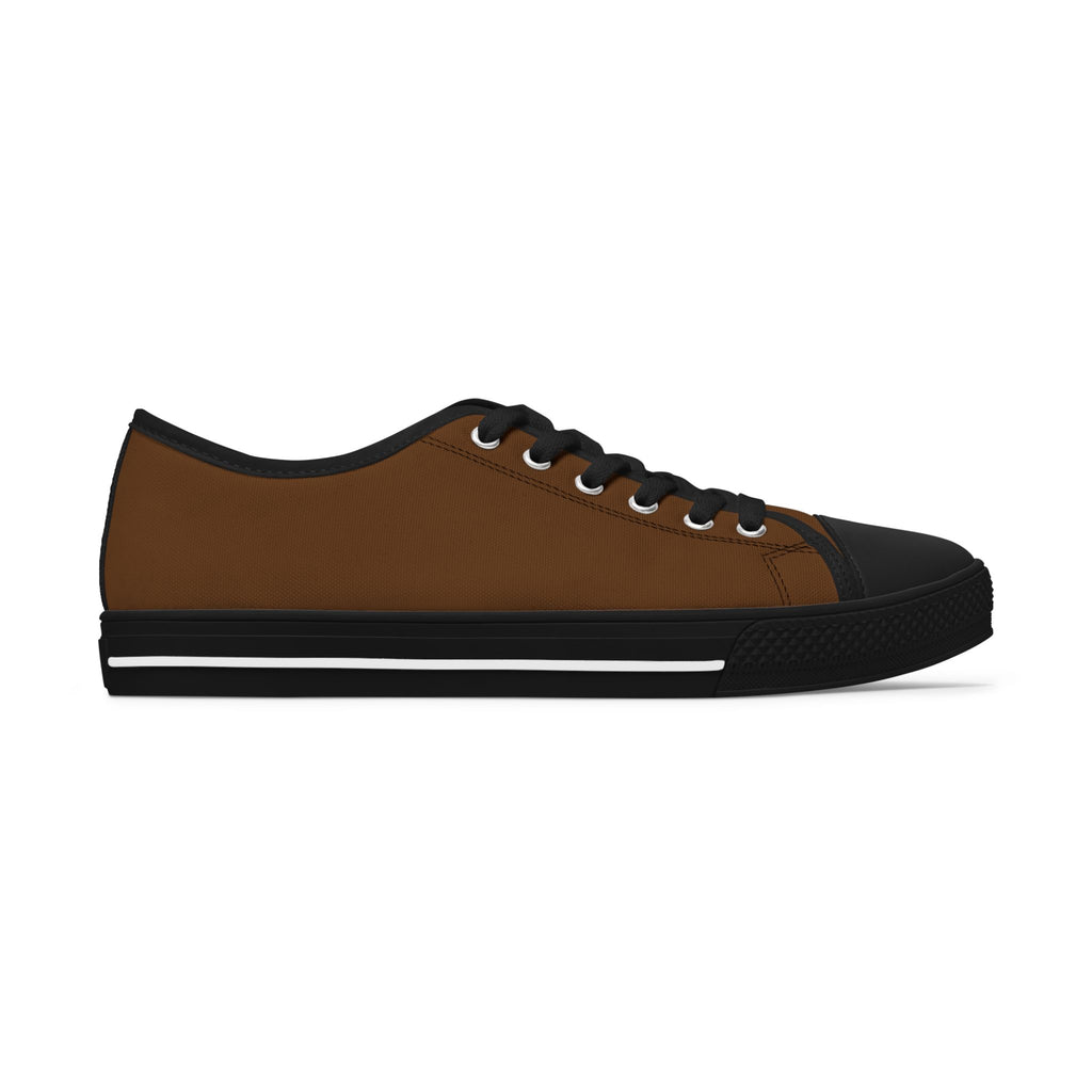 81 - Women’s Brown Low Top Sneakers — Canvas Shoes