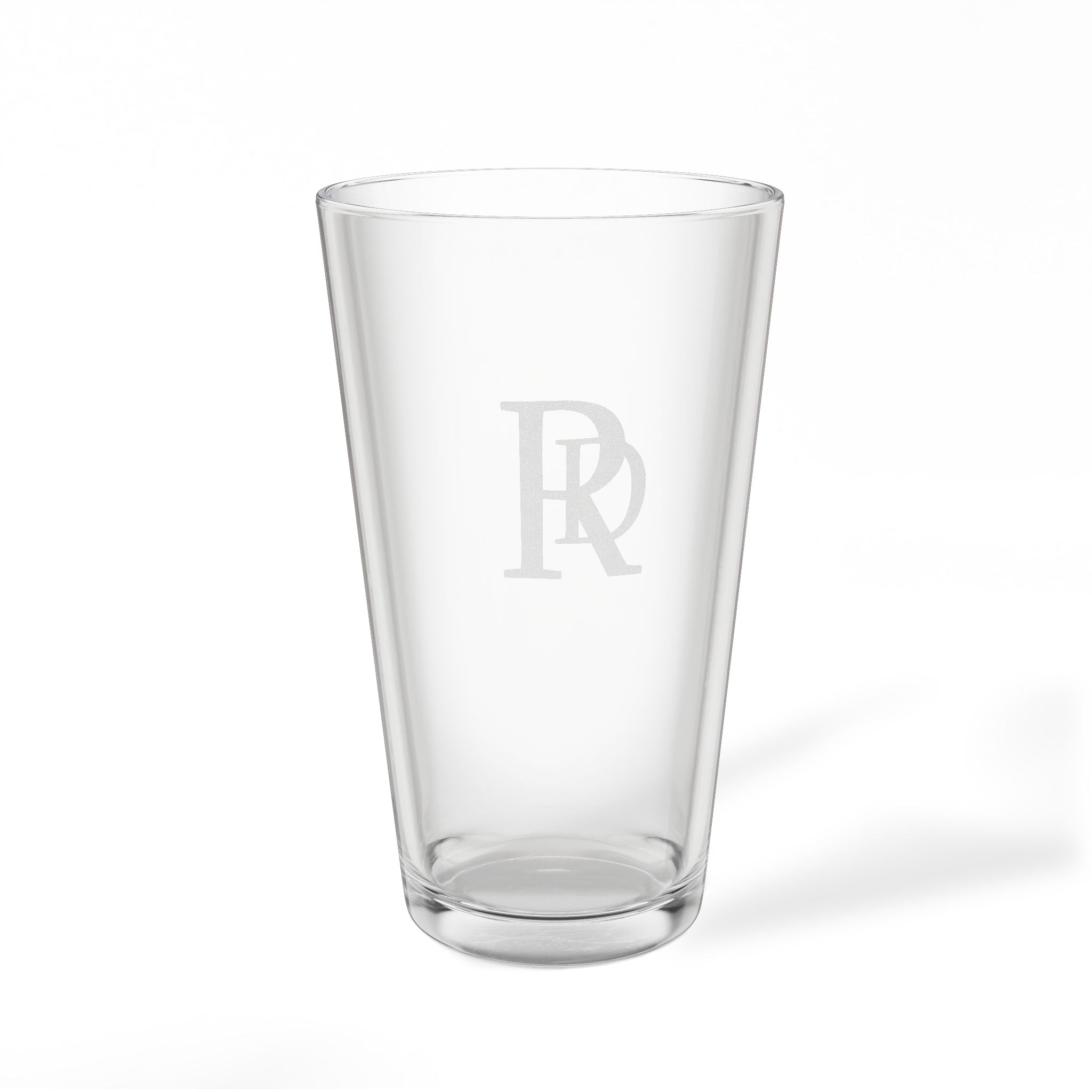 922 - Engraved 16oz Pint Glass — Personalized Monogram Mixing Glass
