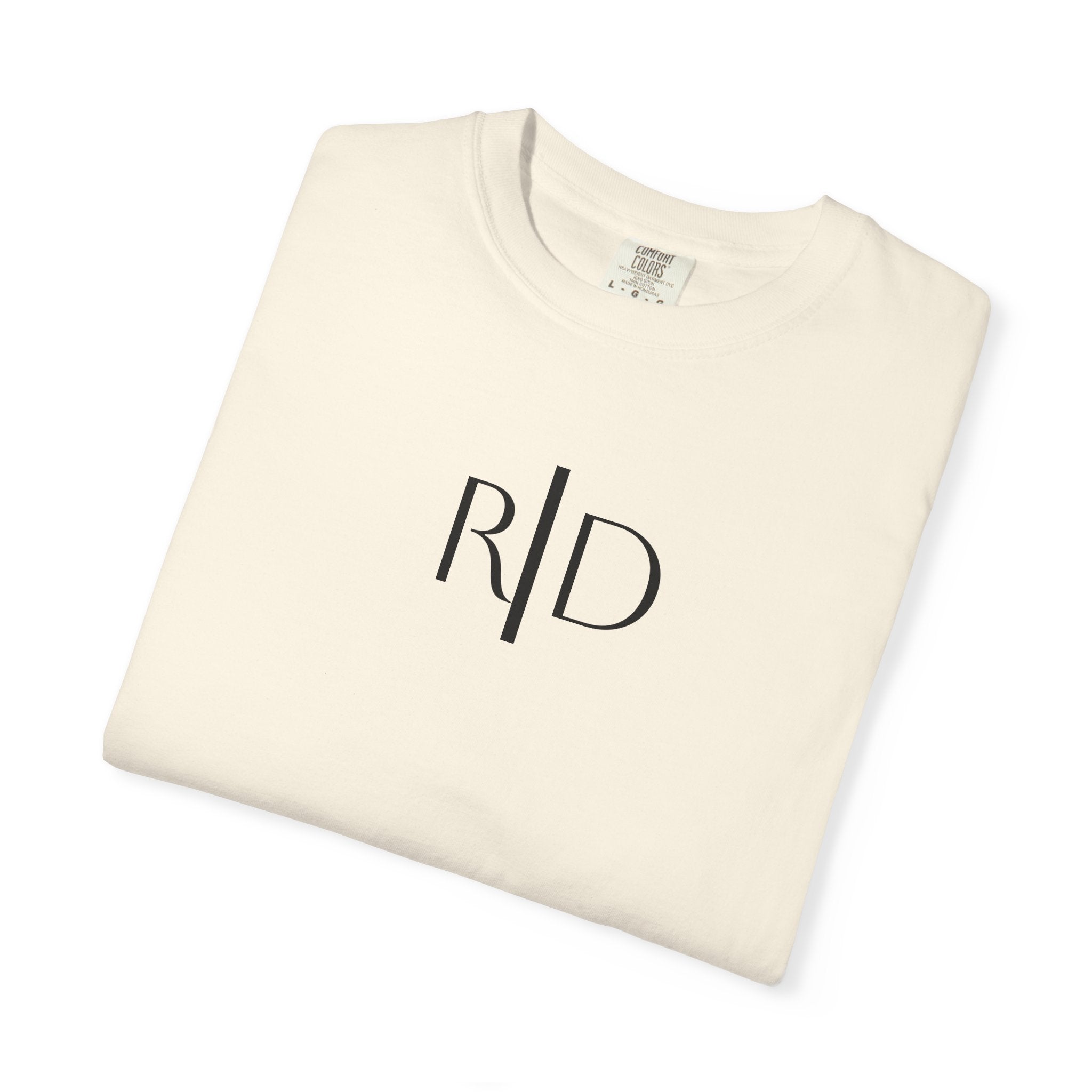 101 - Tee Multi Colors Monogram R|D River Down Shop Classic Tee — Minimalist Initials T-Shirt