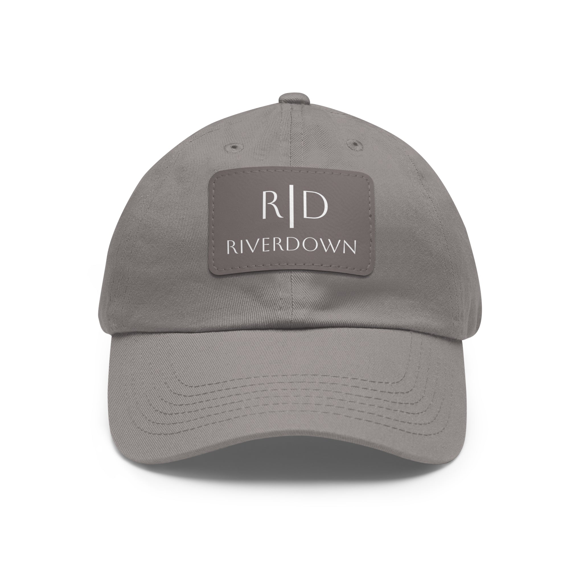 92 - Dad Hat with Leather Patch Multi Color (Rectangle)