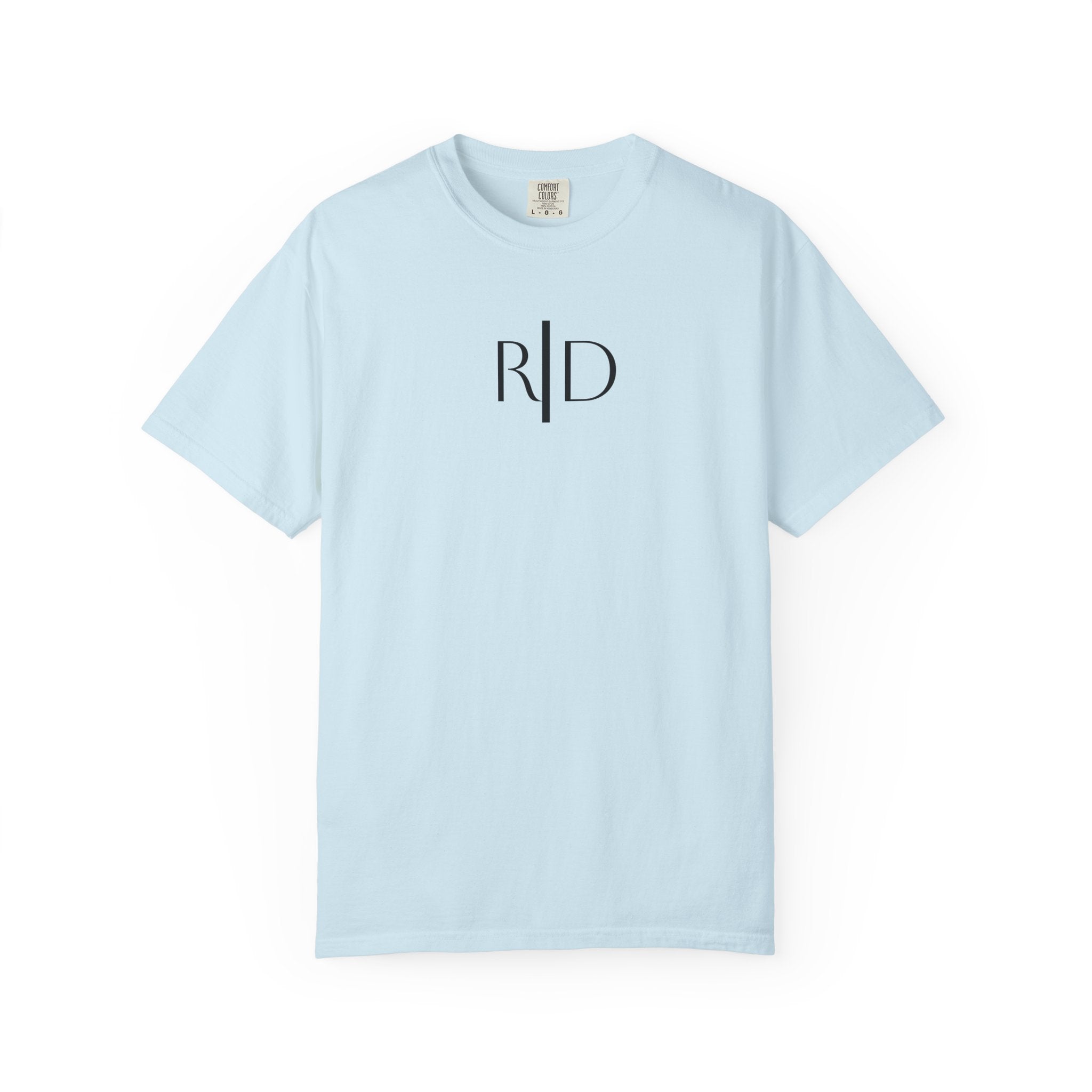 101 - Tee Multi Colors Monogram R|D River Down Shop Classic Tee — Minimalist Initials T-Shirt