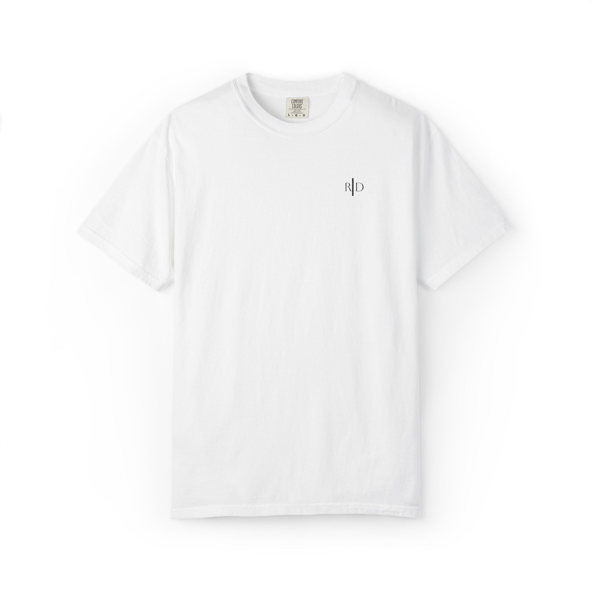 101 - Embroidered RD Logo T-Shirt — Soft Garment-Dyed Casual Tee