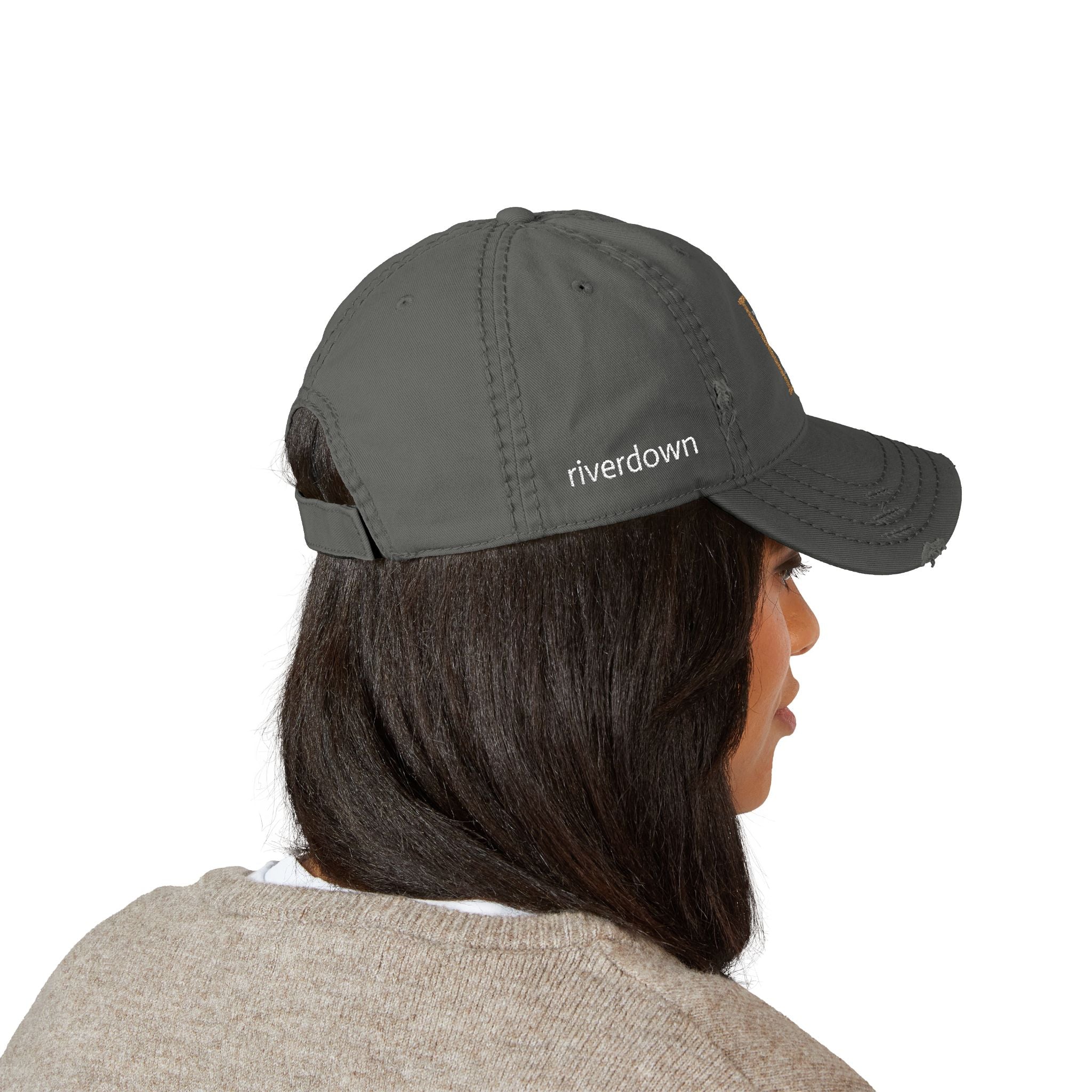 920 - Hat Multi Colors RD Distressed Embroidered 'Riverdown' Dad Hat – Vintage Washed Baseball Cap