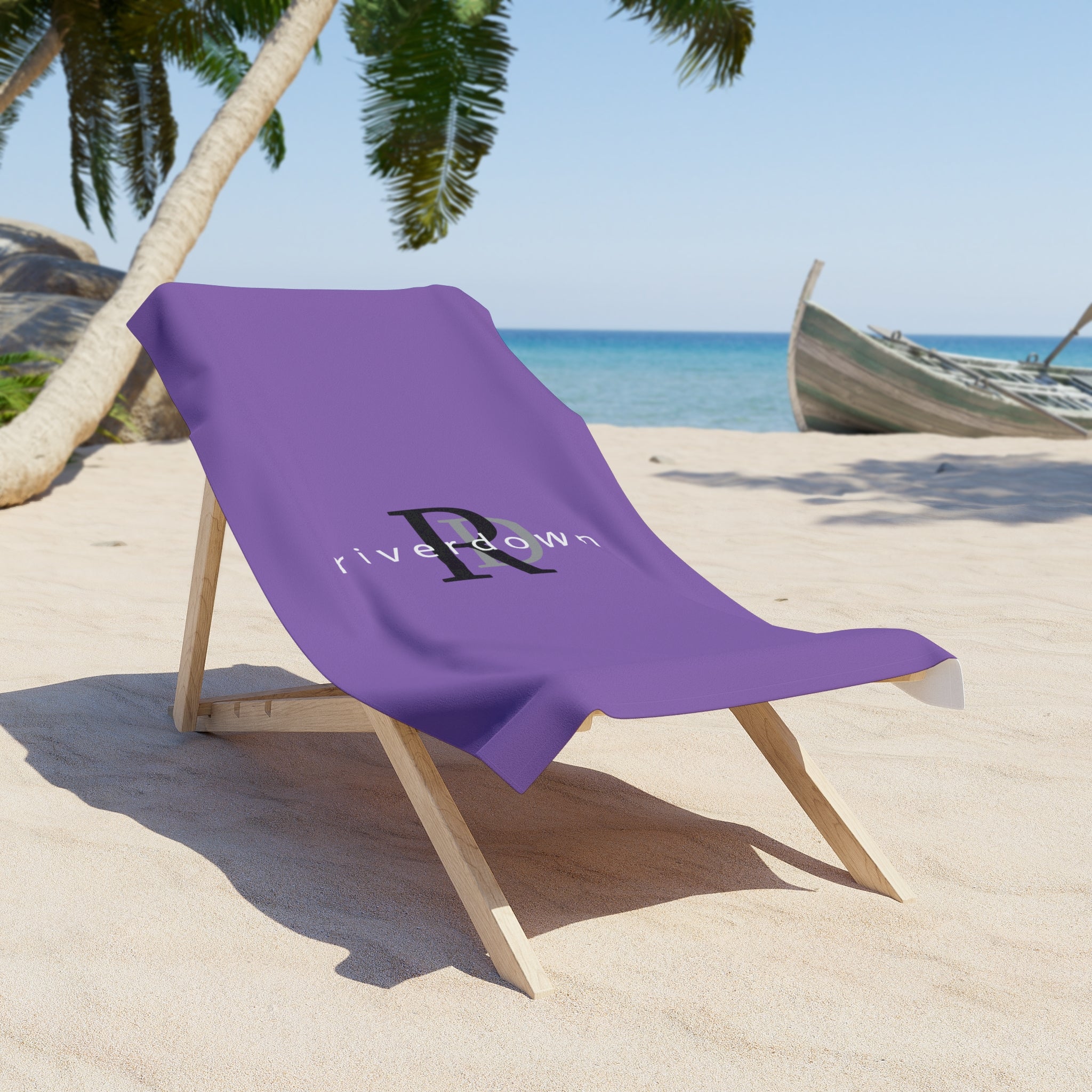 91 - Beach Towel 2 — Minimal Logo Cotton Beach Towel