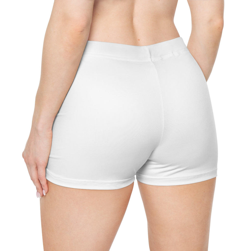 8 - Women’s Athletic Shorts White Cap Minimalist 'R|D' Women's Performance Shorts — White Athletic Bike Shorts