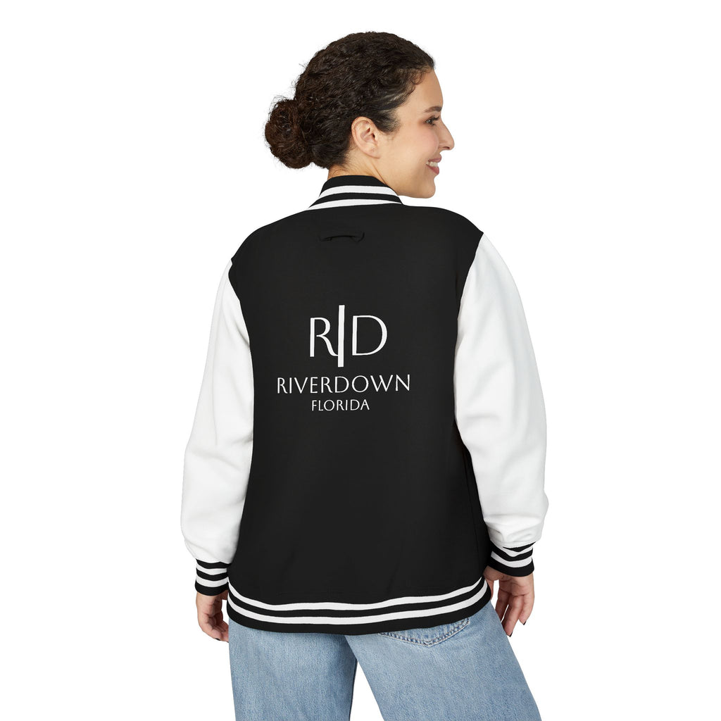 52 - Jacket Letterman - Classic Black & White Varsity Style with 'R|D' Chest Logo