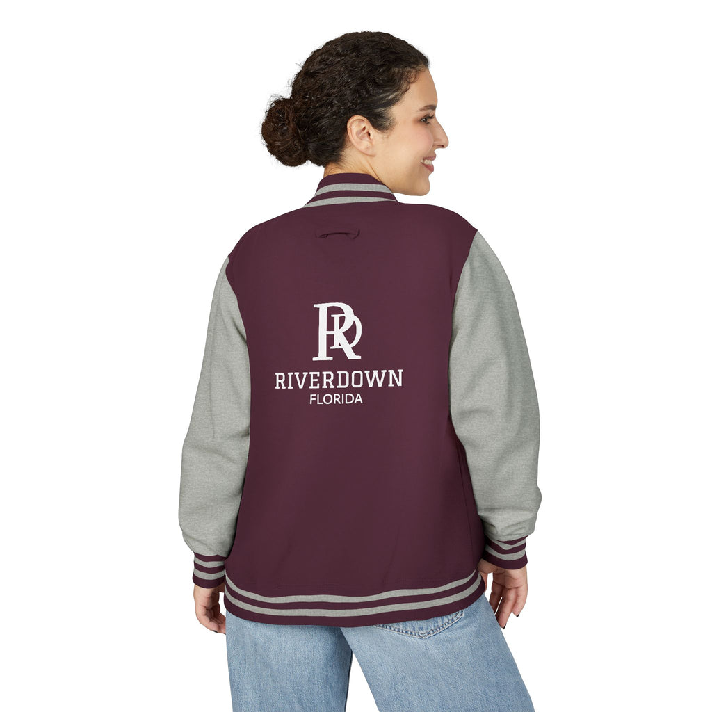 52 - Jacket Letterman - Classic Black & White Varsity Style with 'R|D' Chest Logo