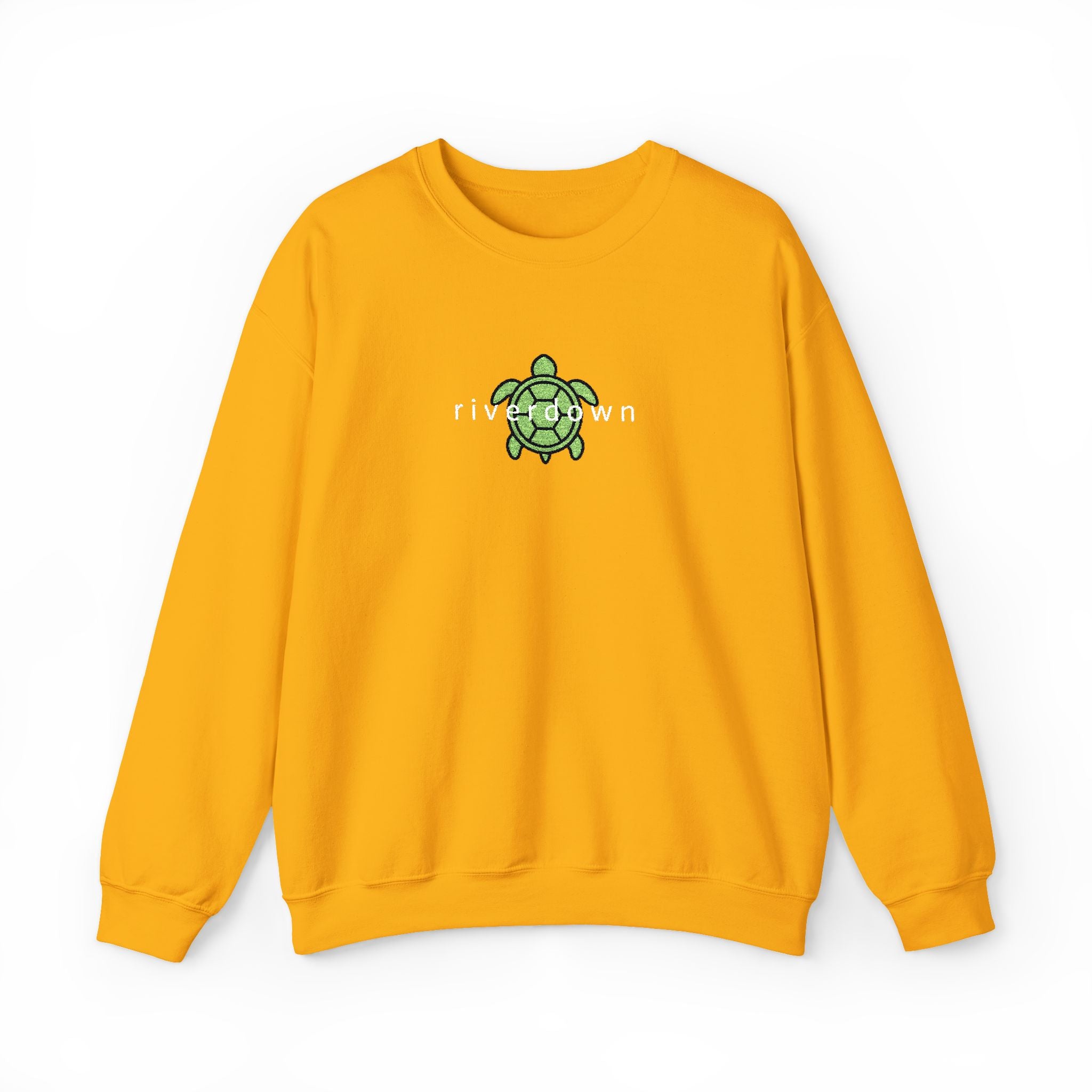 3 - Crewneck Embroidered Sea Turtle Sweatshirt —Anchor  'Riverdown' Anchor Logo Minimalist Nautical Pullover