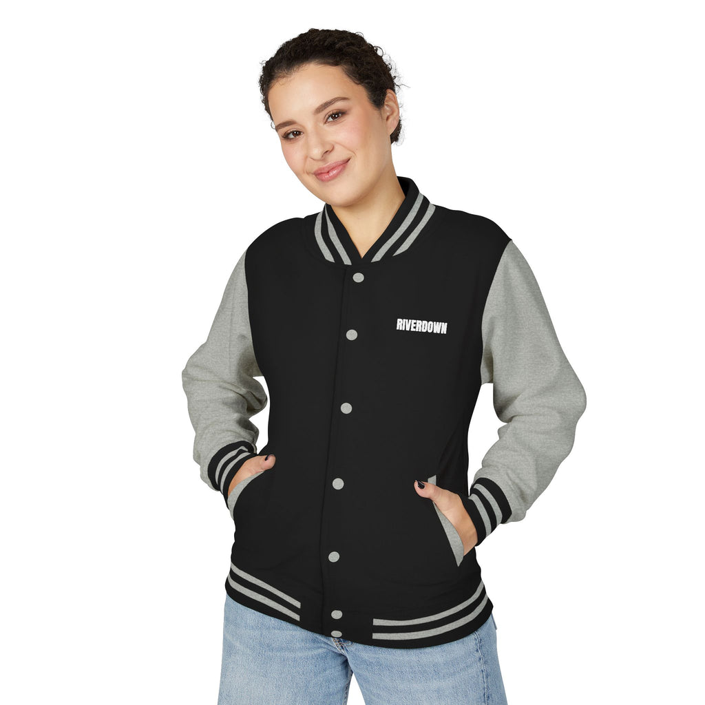 52 - Jacket Letterman - Classic Black & White Varsity Style with 'R|D' Chest Logo
