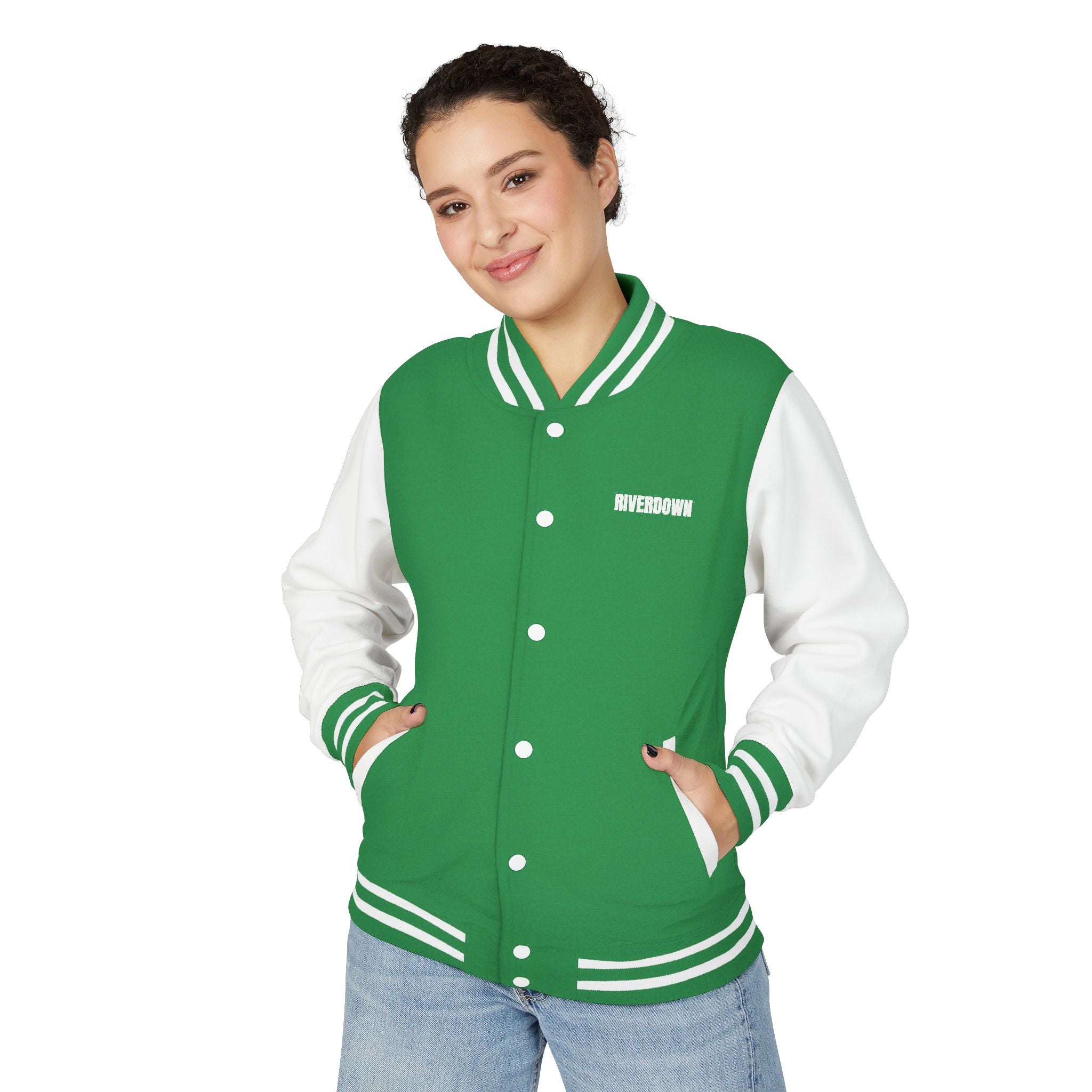 52 - Jacket Letterman - Classic Black & White Varsity Style with 'R|D' Chest Logo