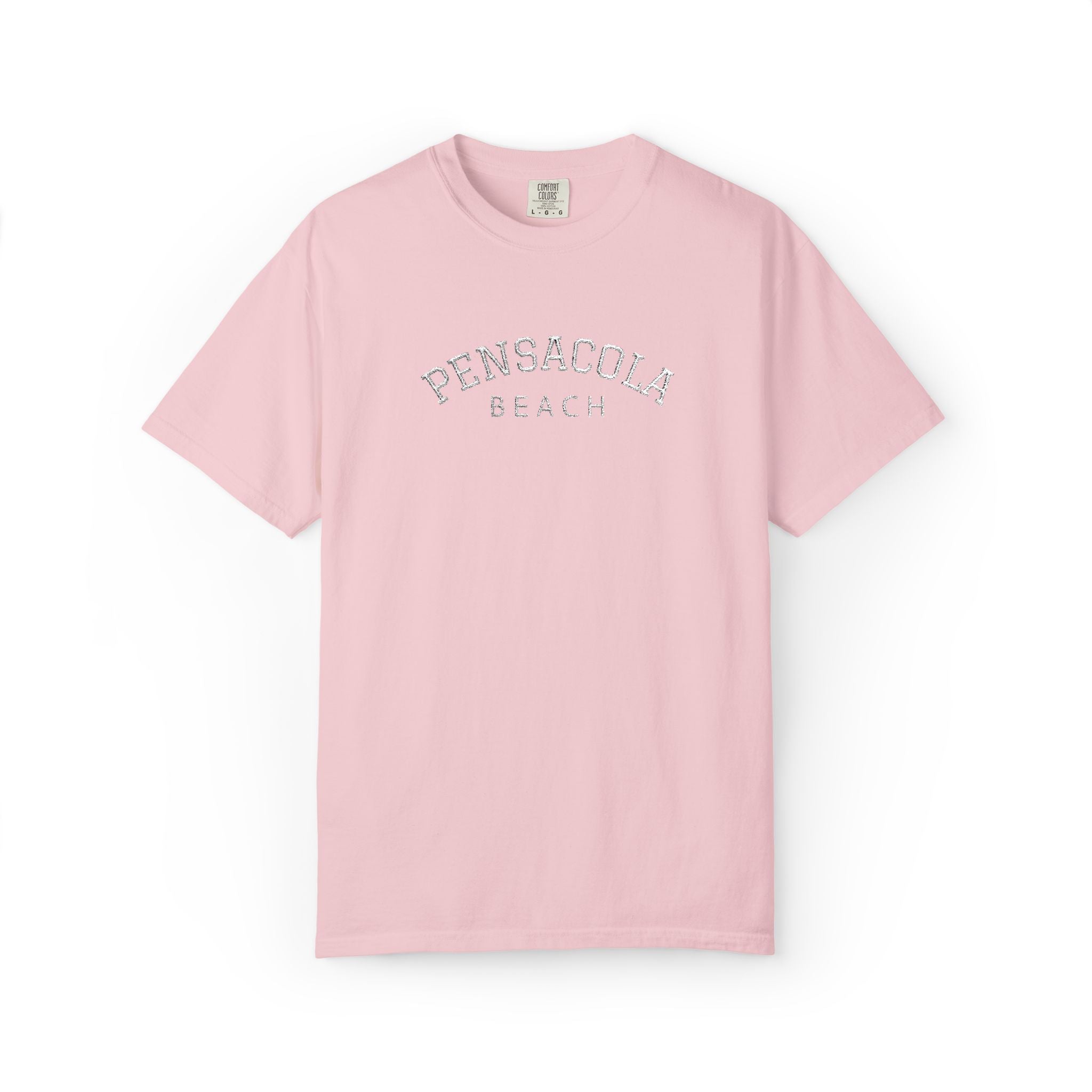 9311 - Embroidered Pensacola Beach Logo T-Shirt — Soft Garment-Dyed Casual Tee