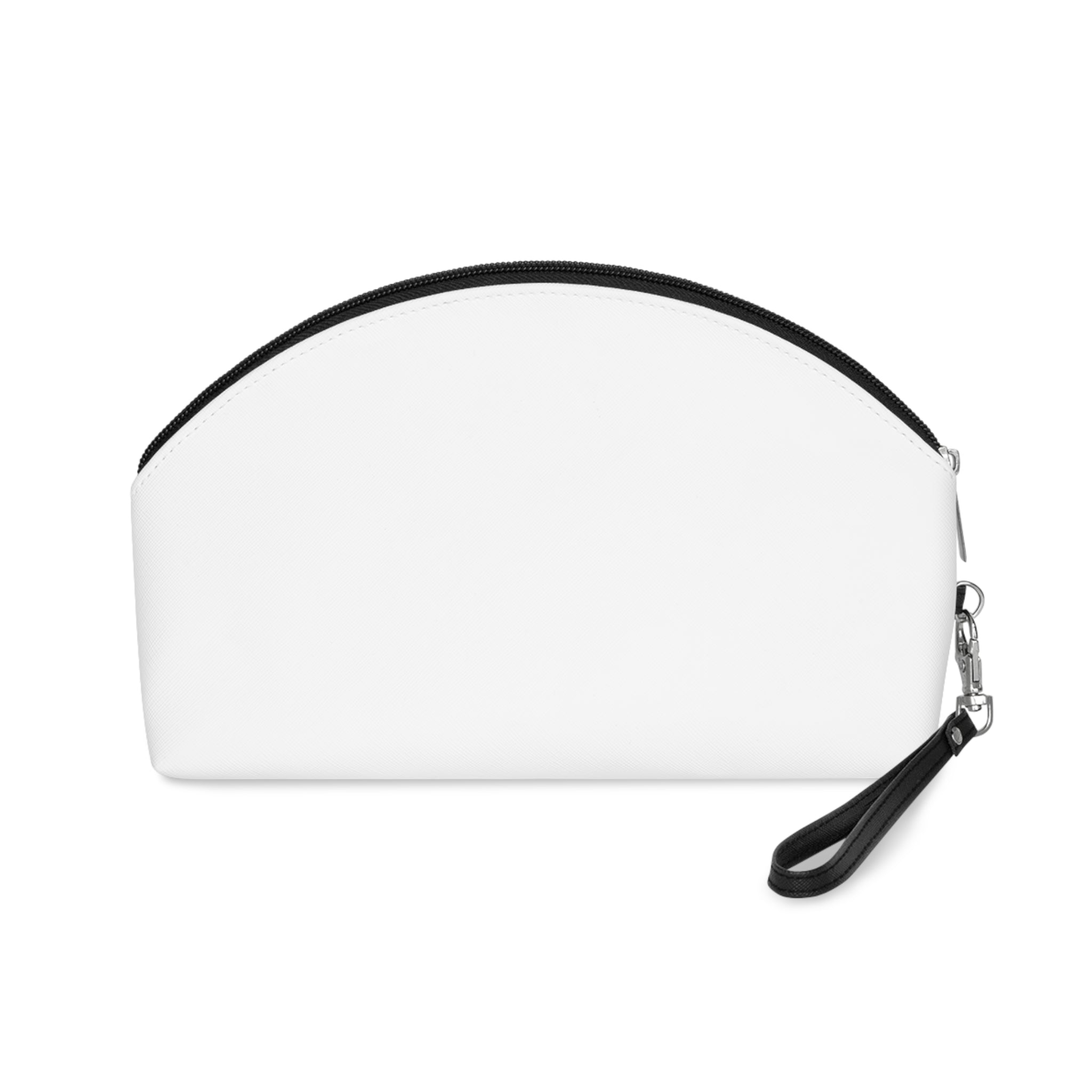 926 - Riverdown Minimalist Makeup Bag — White Cosmetic Pouch with Wrist Strap