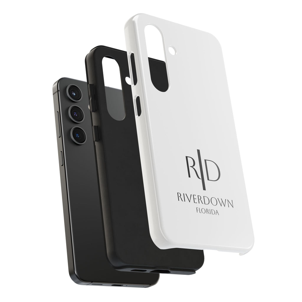 924 - Phone Case White Cap — Durable Protective Phone Cover with Monogram Logo