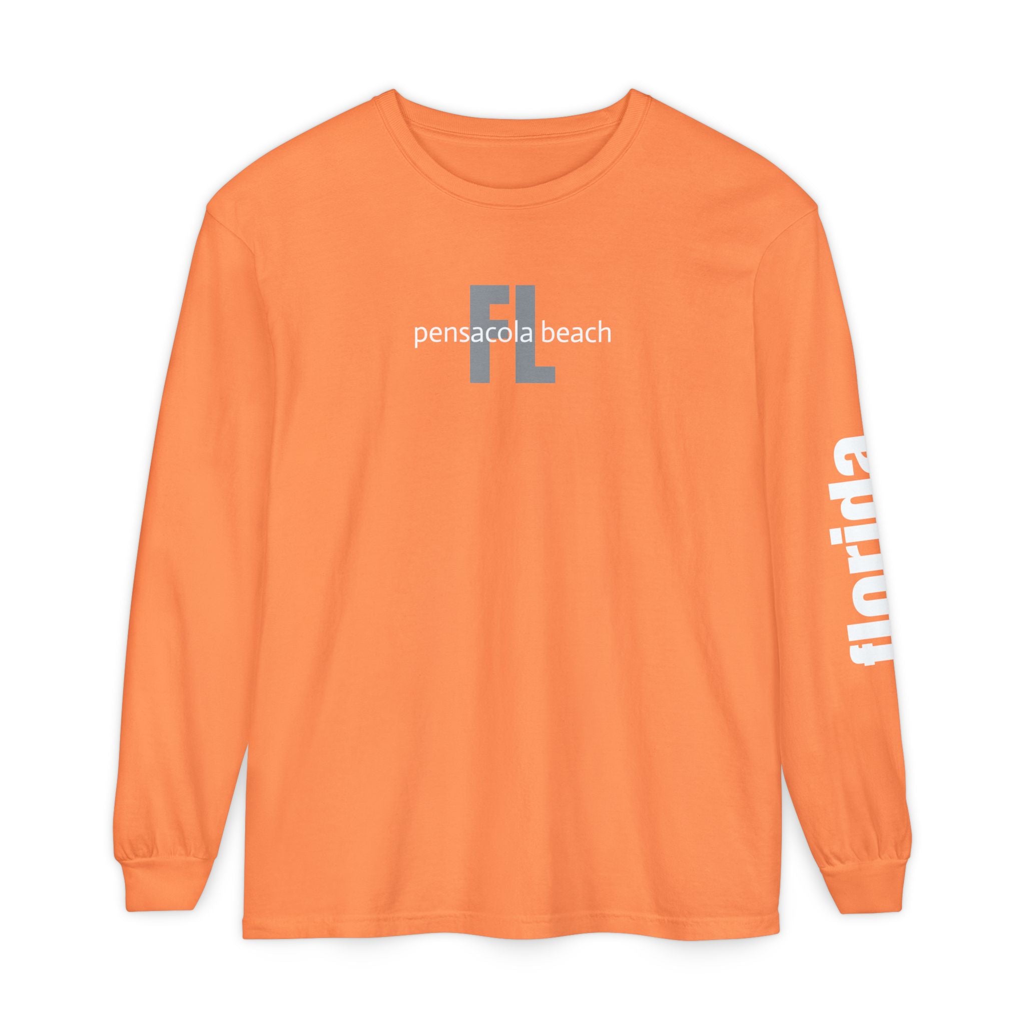 932 - Long Sleeve Tee Pensacola Beach Multi Colors — Florida Sleeve Graphic