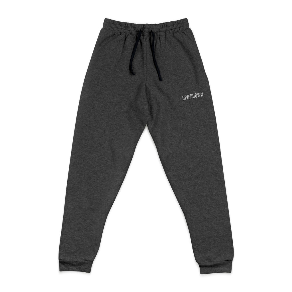 6 - Embroidered Cozy Joggers — Minimal Script Logo Sweatpants
