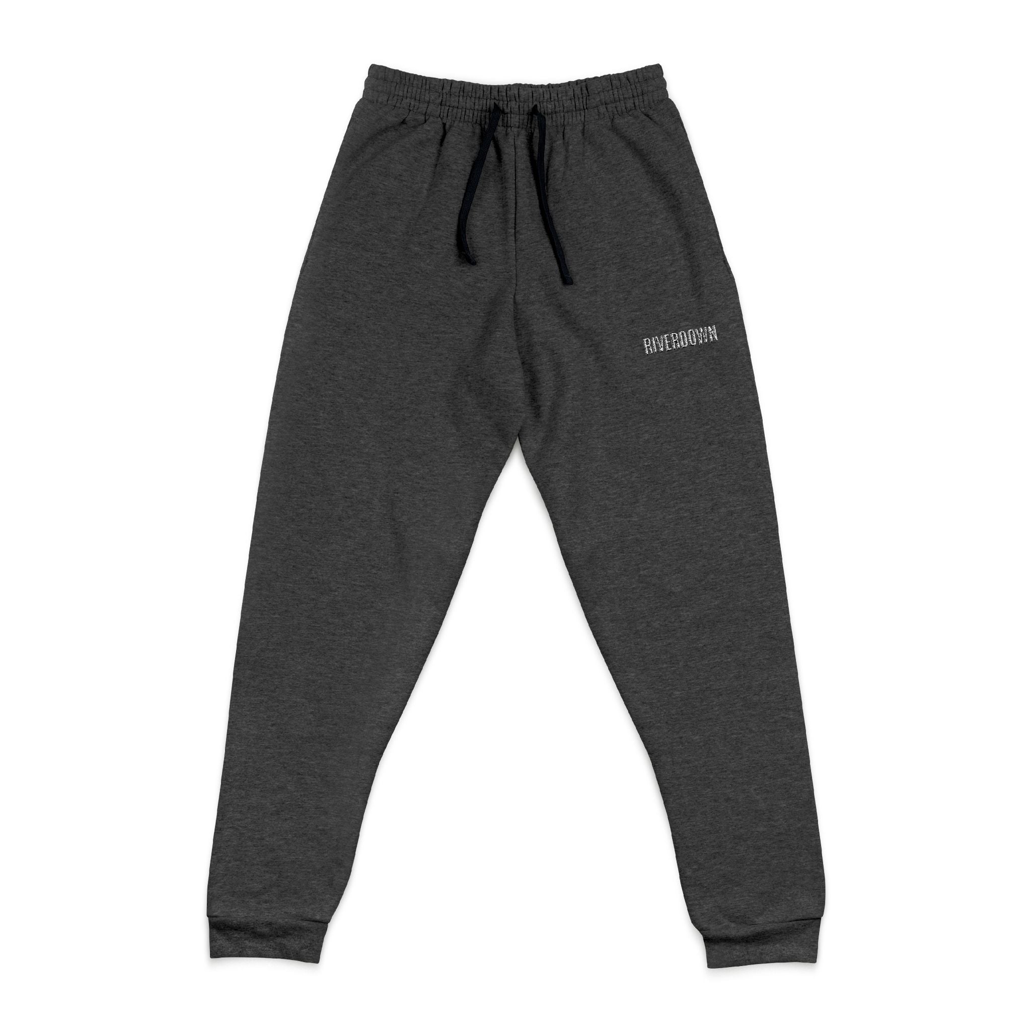 6 - Embroidered Cozy Joggers — Minimal Script Logo Sweatpants