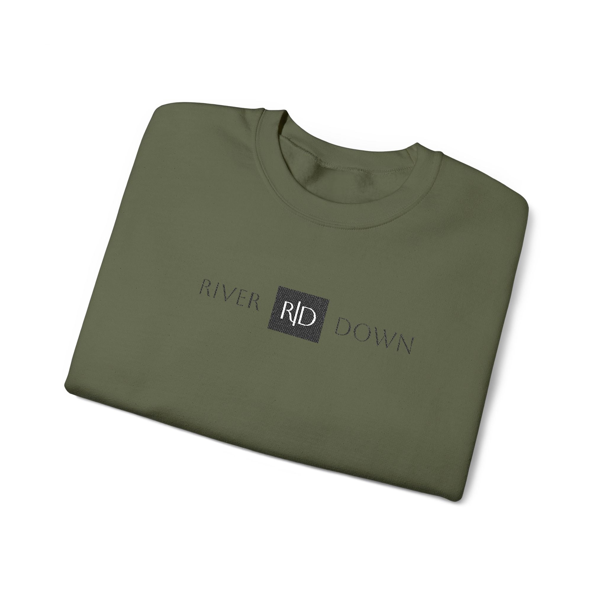 3 - Sweatshirt Embroidered Square RD Minimal Graphic Crewneck Sweatshirt — Small Black Patch Logo