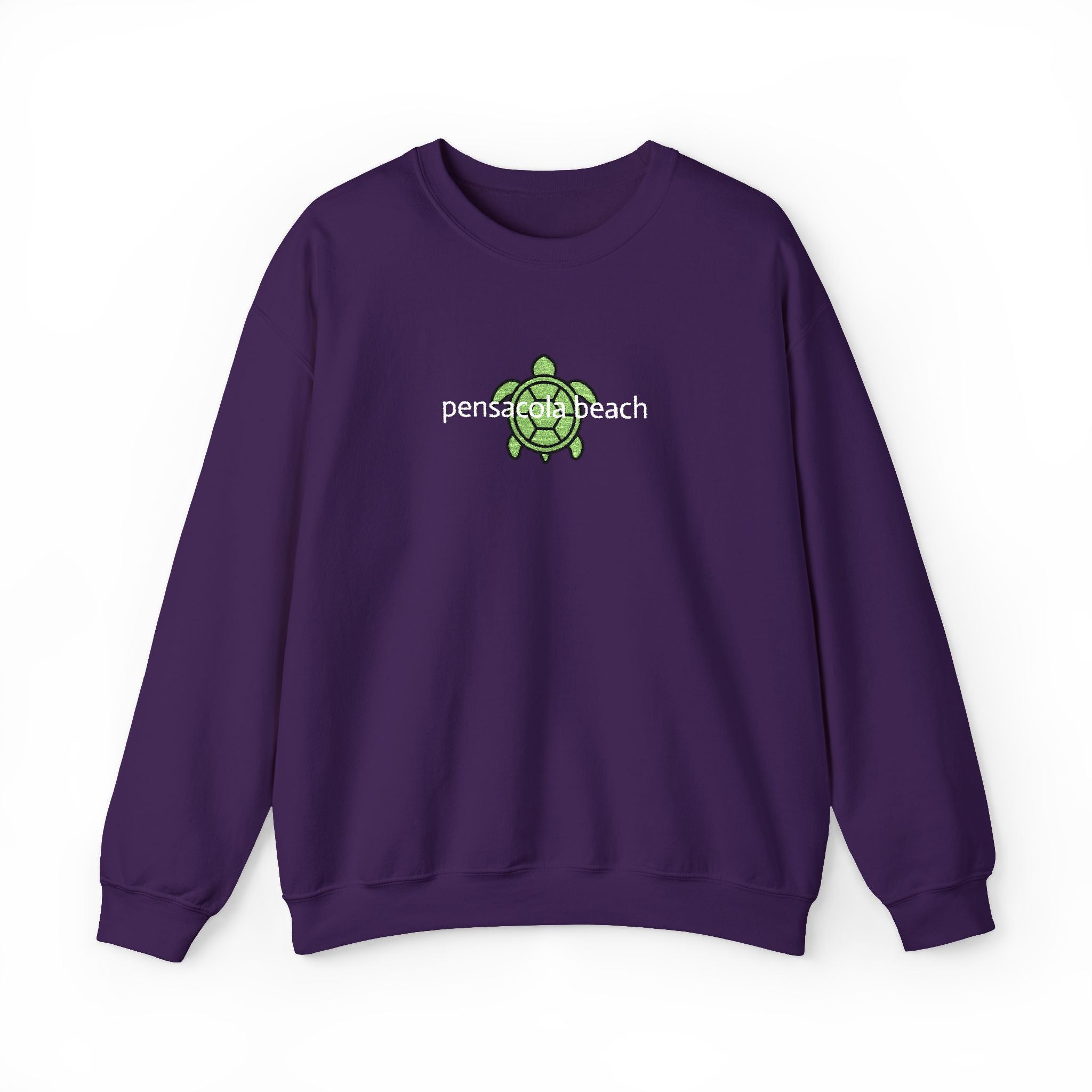 933 - Crewneck Embroidered Pensacola Beach Sweatshirt —Anchor  'Riverdown' Anchor Logo Minimalist Nautical Pullover