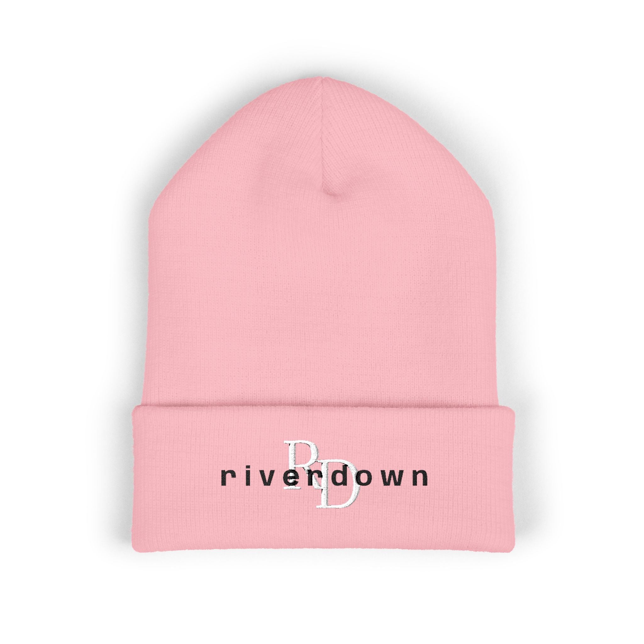 92 - RD Embroidered Cuffed Beanie — Classic Knit Hat, Bold Yellow