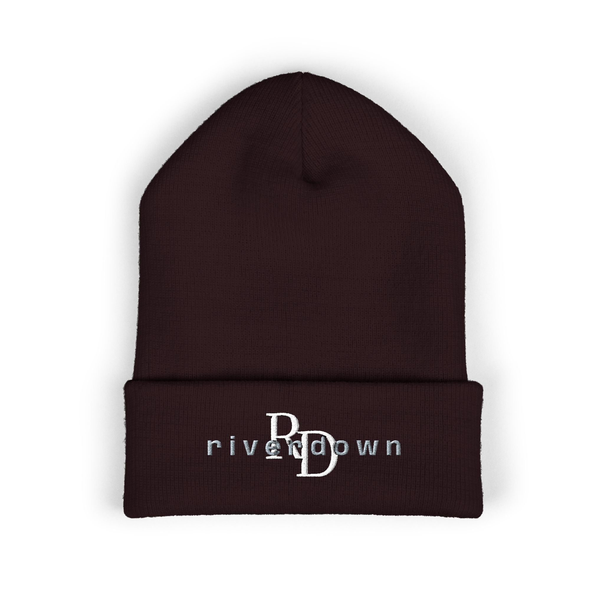 92 - RD Embroidered Cuffed Beanie — Classic Knit Hat, Bold Yellow