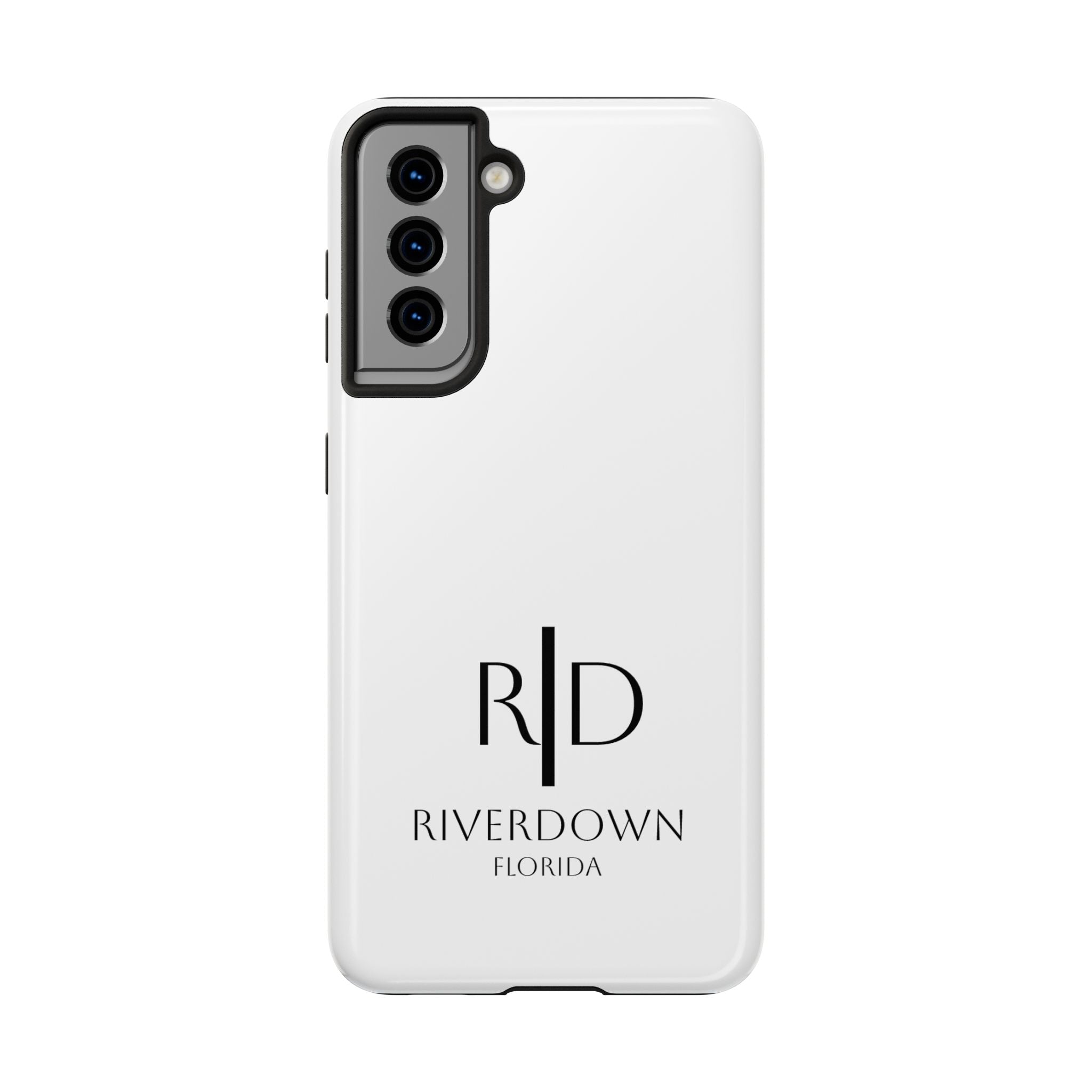 924 - Phone Case White Cap — Durable Protective Phone Cover with Monogram Logo