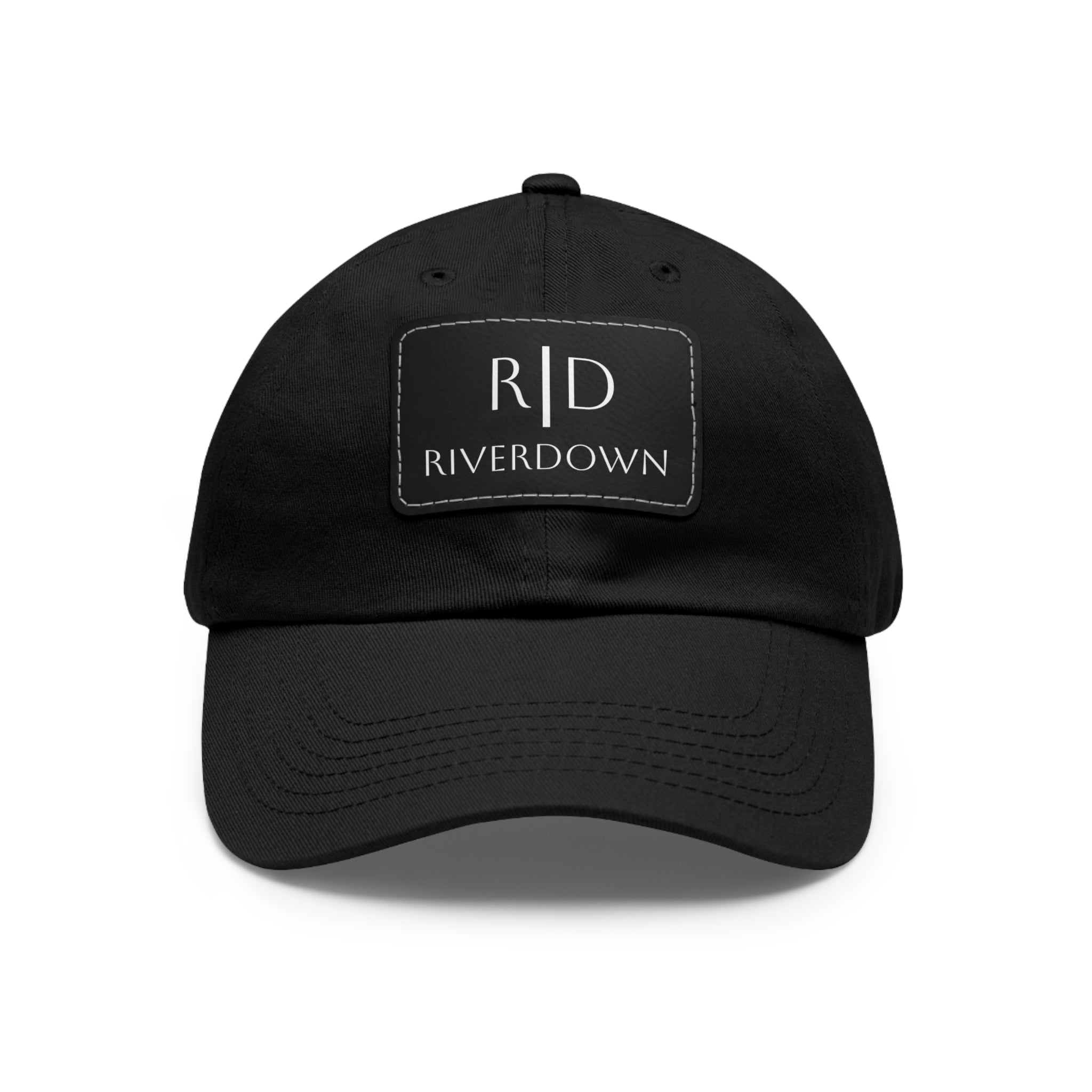 92 - Dad Hat with Leather Patch Multi Color (Rectangle)