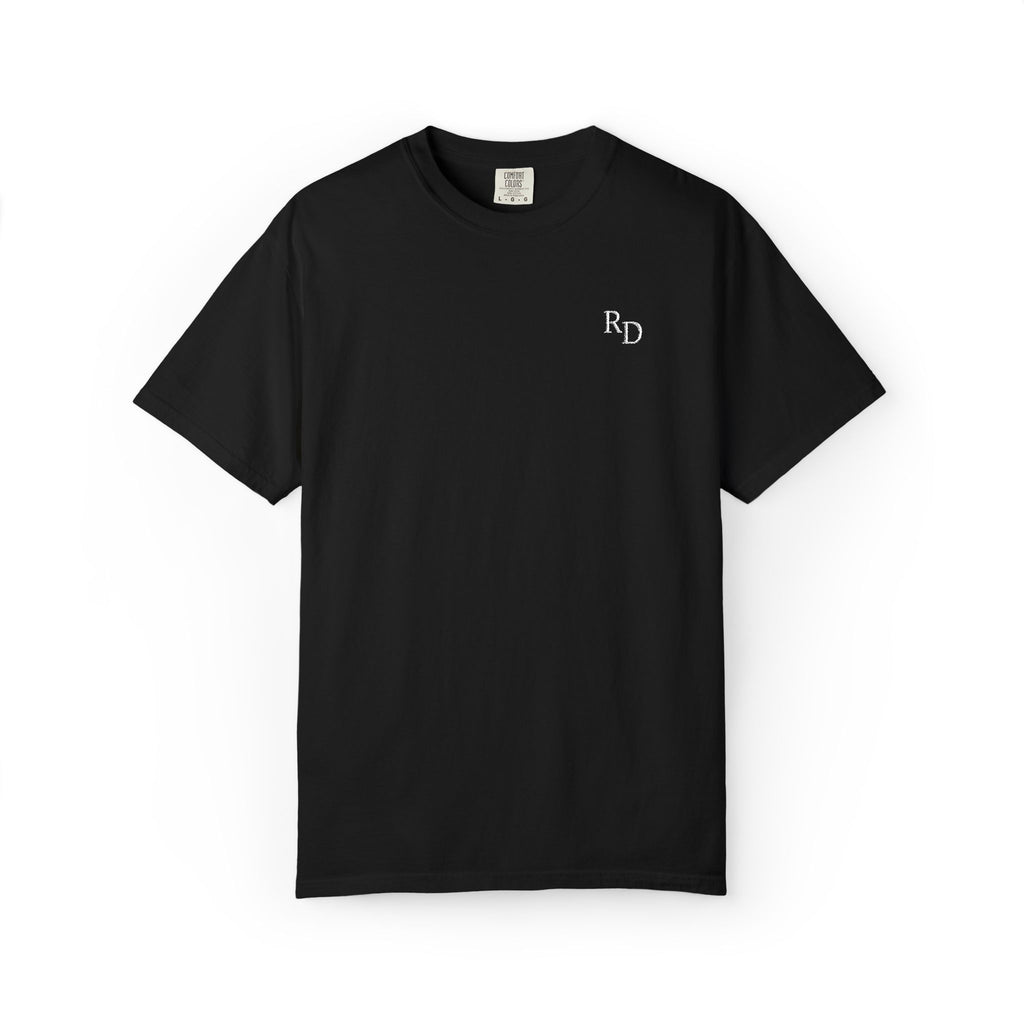 102 - Embroidered RD Logo T-Shirt — Soft Garment-Dyed Casual Tee