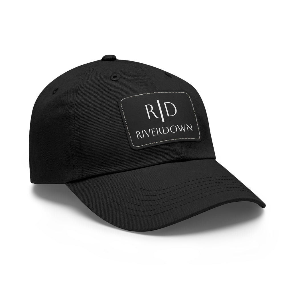 92 - Dad Hat with Leather Patch Multi Color (Rectangle)