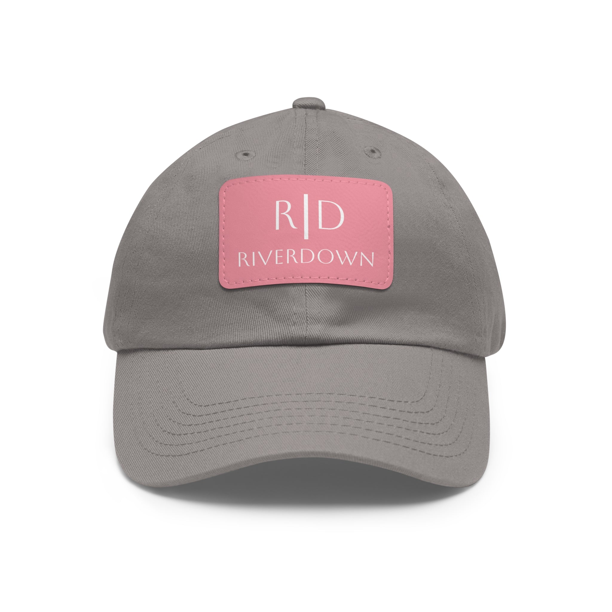 92 - Dad Hat with Leather Patch Multi Color (Rectangle)