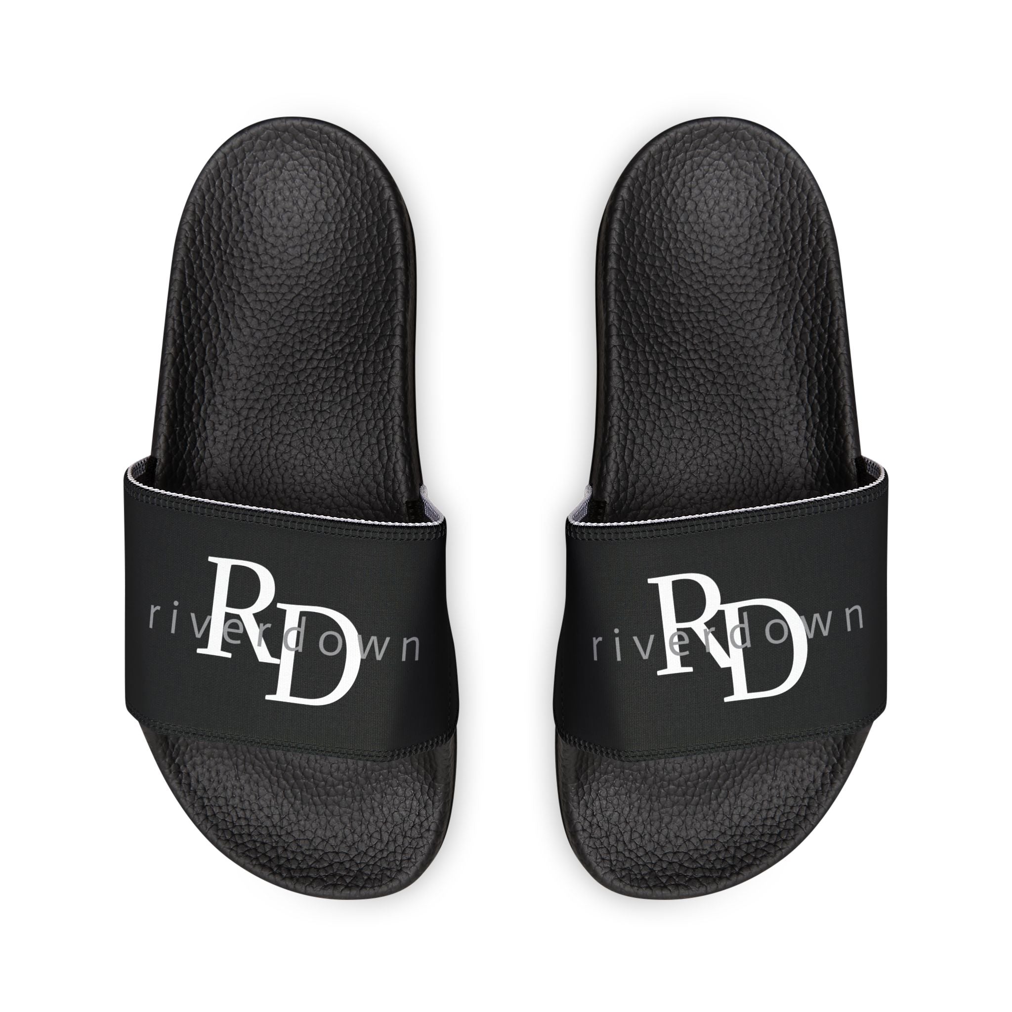 81 - Women's Removable-Strap Sandals – Black Slide Sandals with Interchangeable Strap