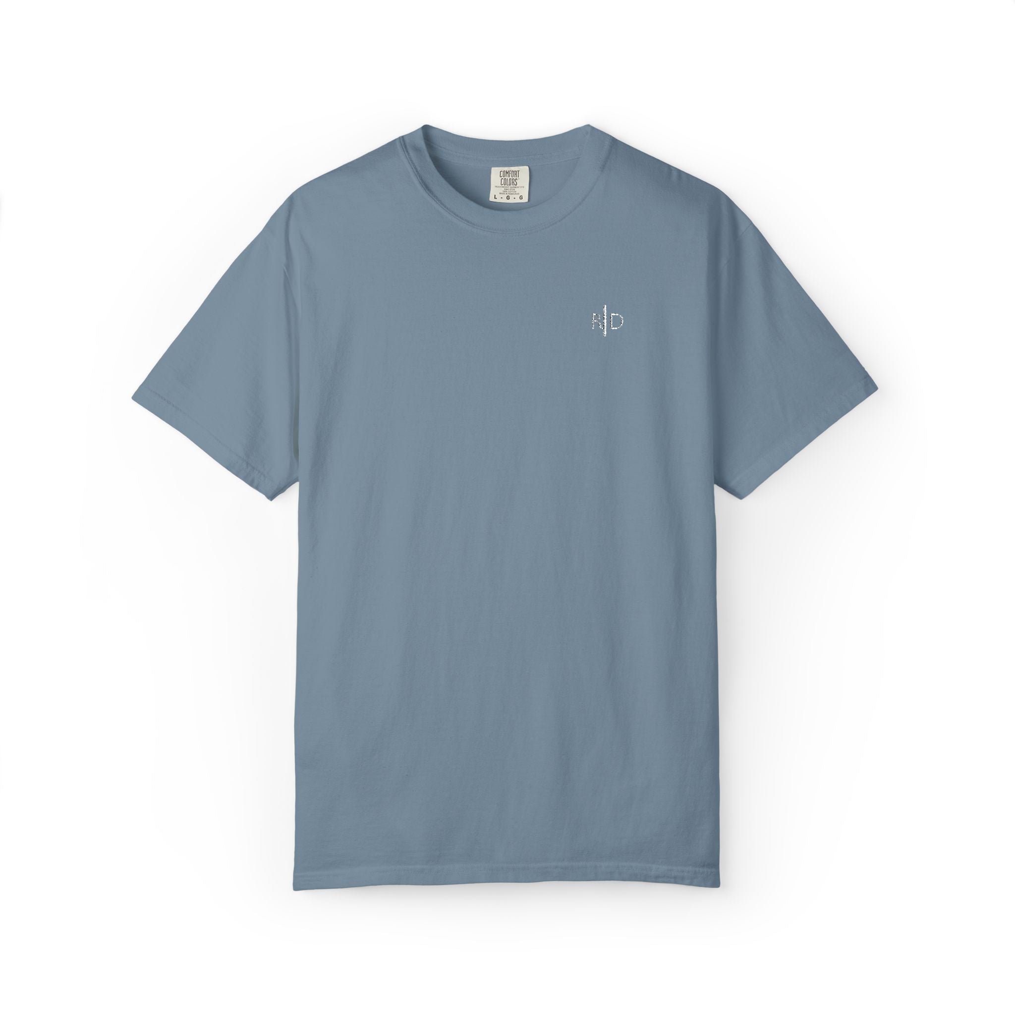 101 - Embroidered RD Logo T-Shirt — Soft Garment-Dyed Casual Tee