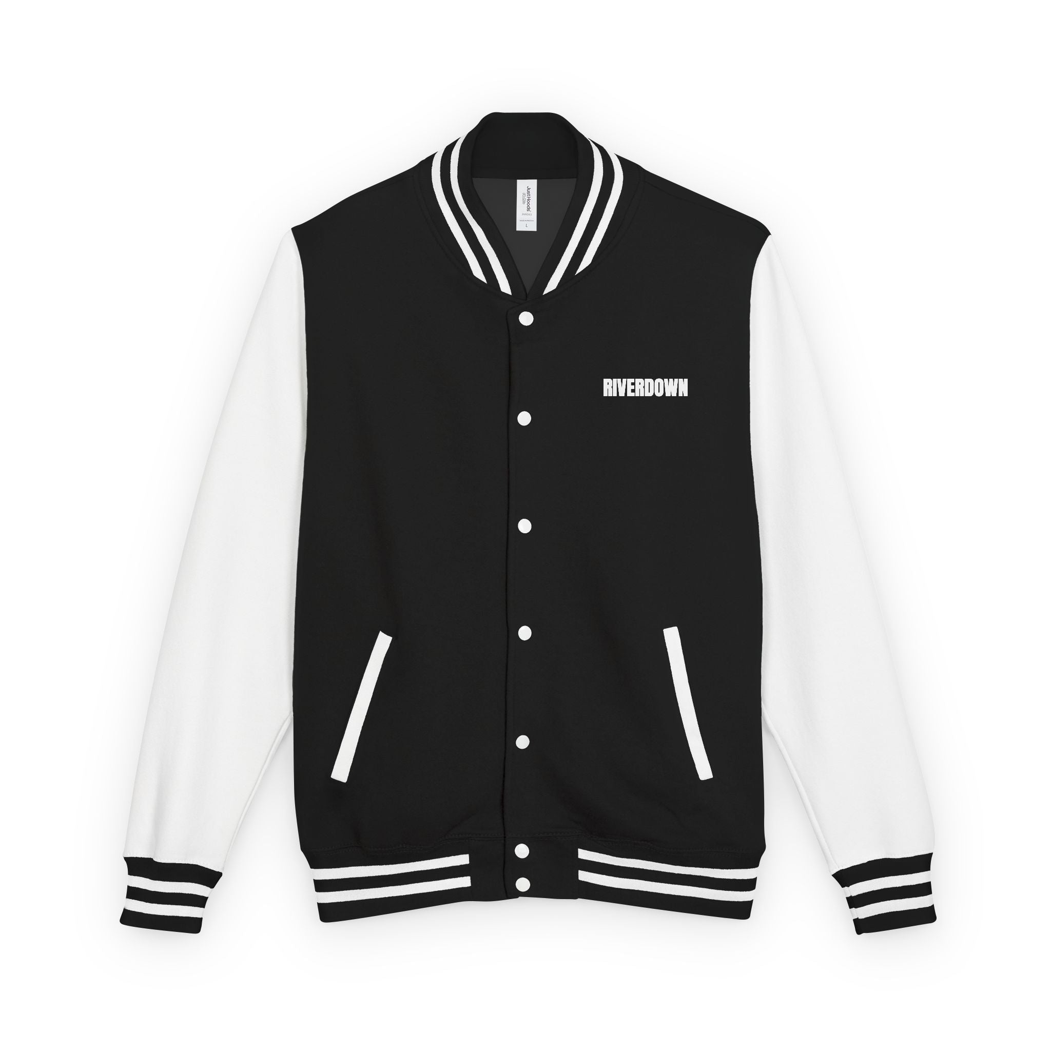 52 - Jacket Letterman - Classic Black & White Varsity Style with 'R|D' Chest Logo