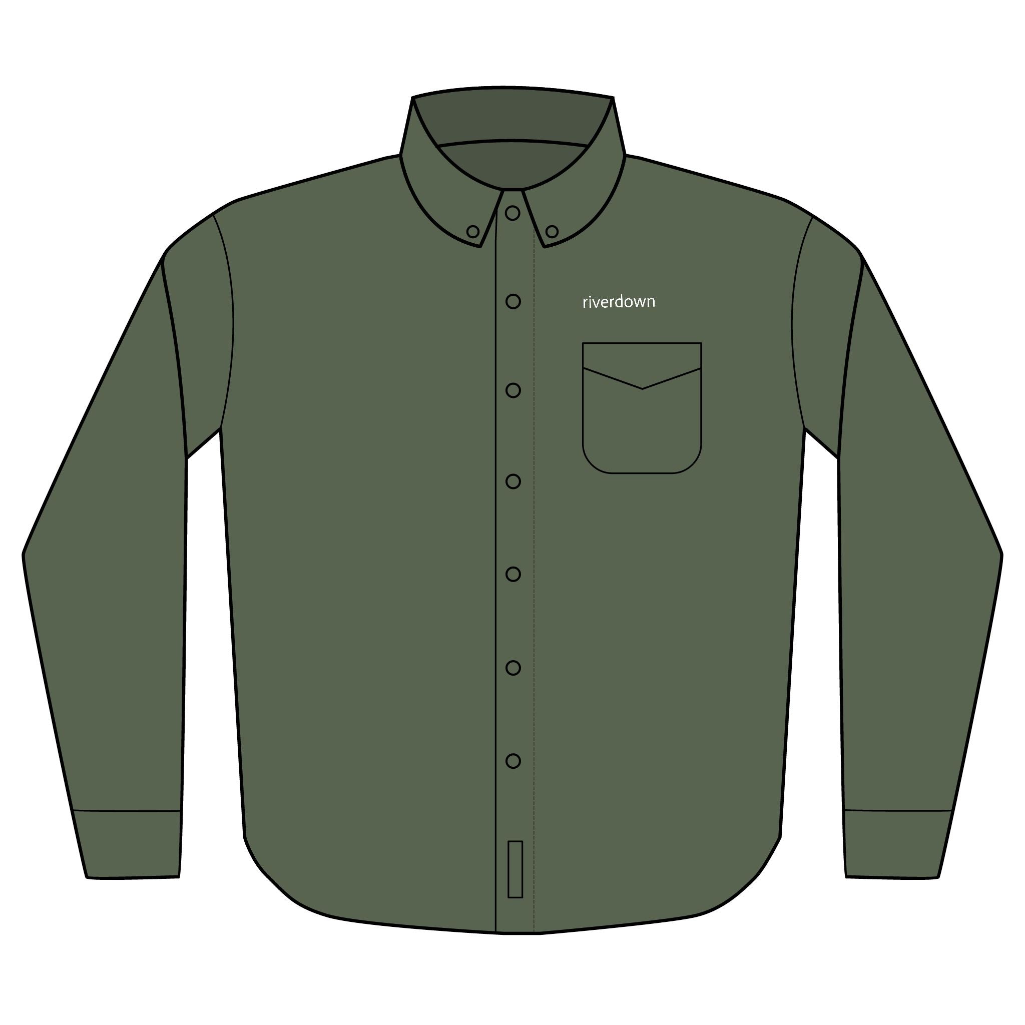 22 - Multi Colors Embroidered Long Sleeve Button-Up Shirt — Classic Port Authority Work Shirt