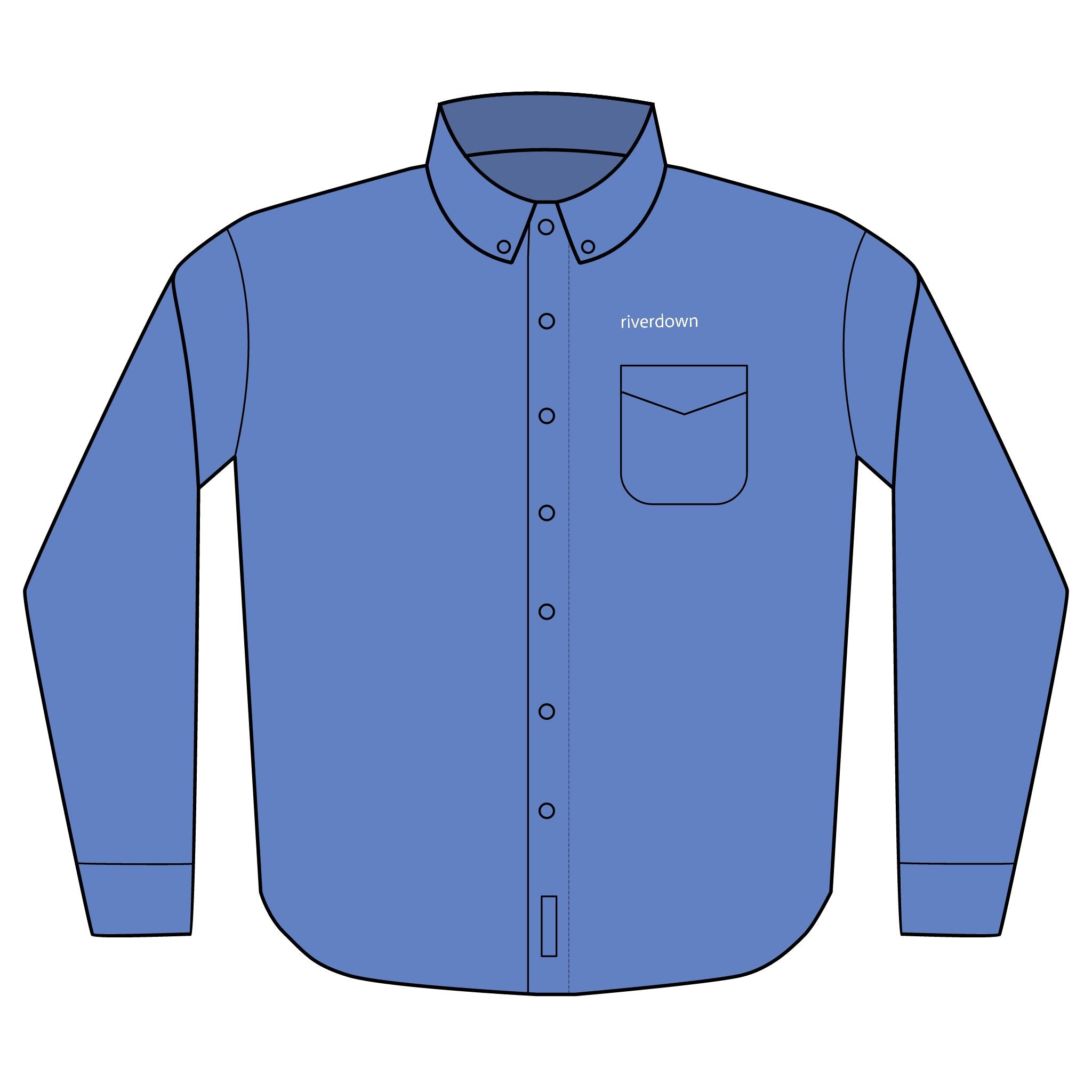 22 - Multi Colors Embroidered Long Sleeve Button-Up Shirt — Classic Port Authority Work Shirt