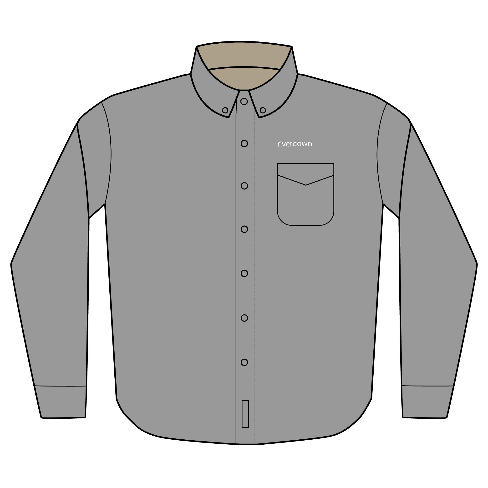 22 - Multi Colors Embroidered Long Sleeve Button-Up Shirt — Classic Port Authority Work Shirt