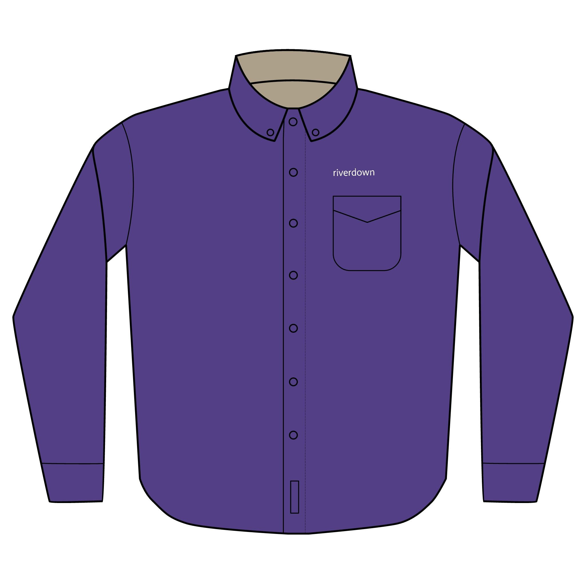 22 - Multi Colors Embroidered Long Sleeve Button-Up Shirt — Classic Port Authority Work Shirt