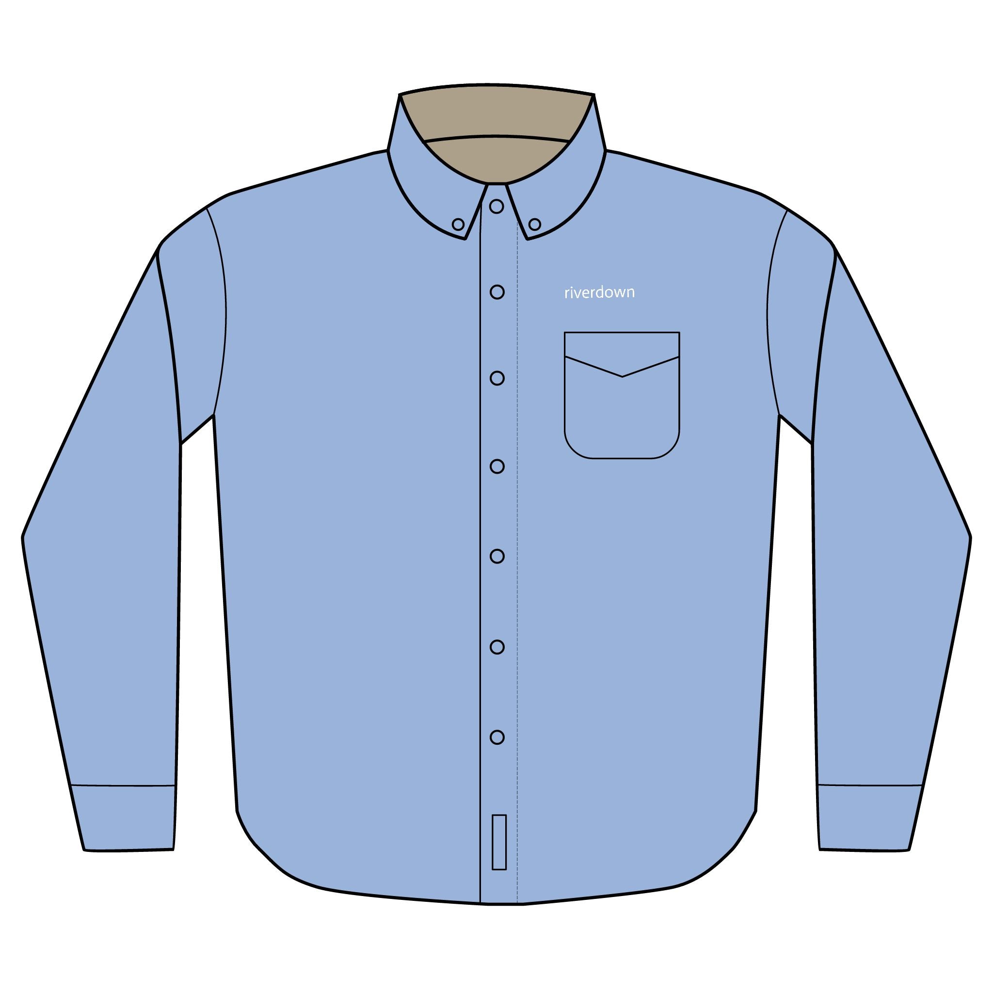 22 - Multi Colors Embroidered Long Sleeve Button-Up Shirt — Classic Port Authority Work Shirt