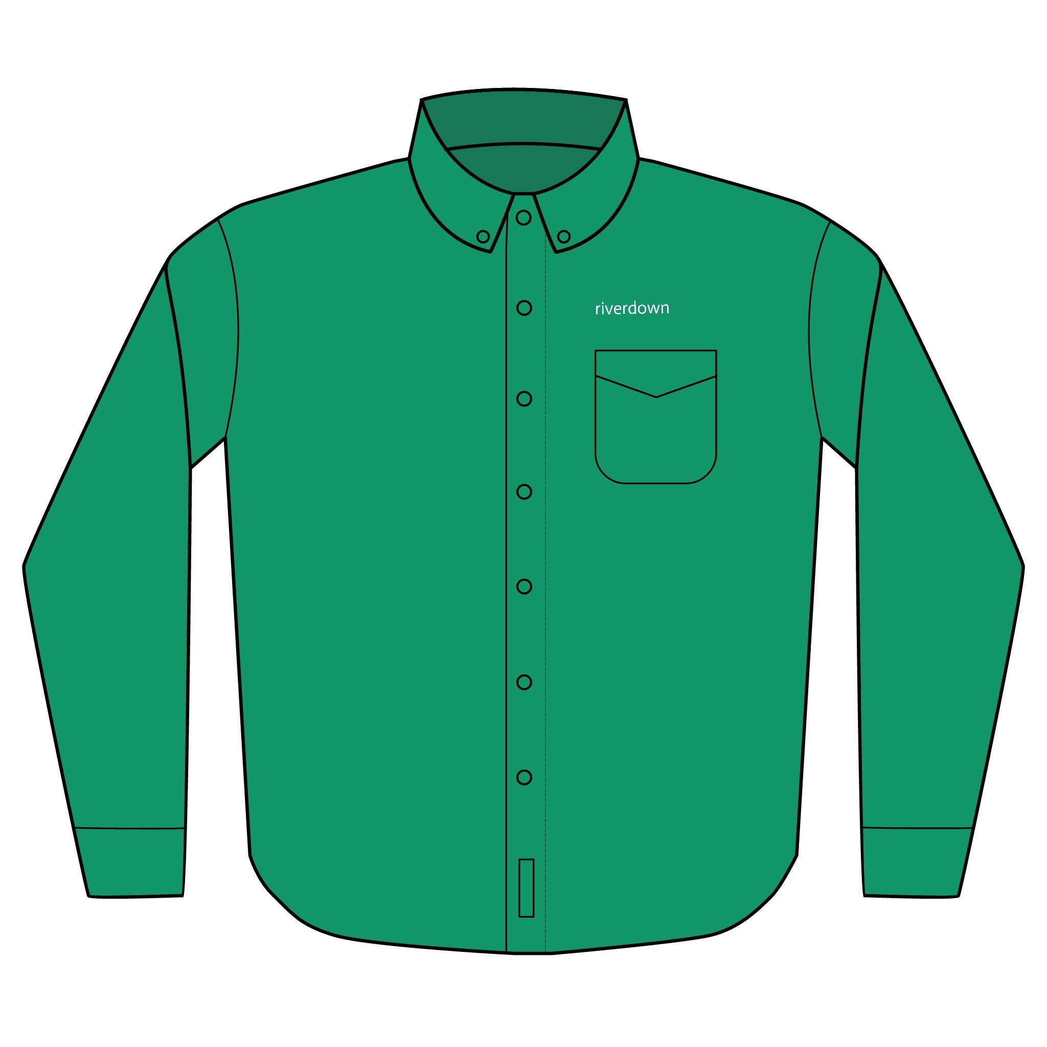 22 - Multi Colors Embroidered Long Sleeve Button-Up Shirt — Classic Port Authority Work Shirt