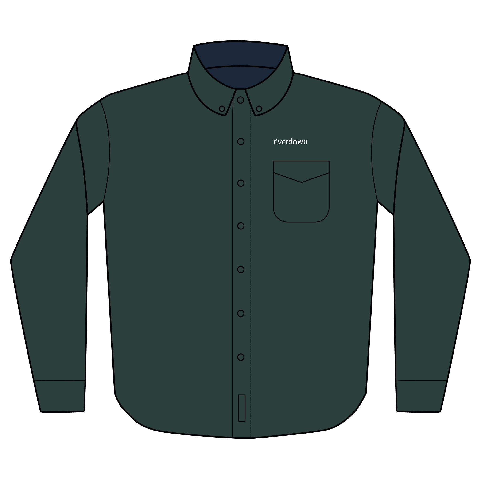 22 - Multi Colors Embroidered Long Sleeve Button-Up Shirt — Classic Port Authority Work Shirt