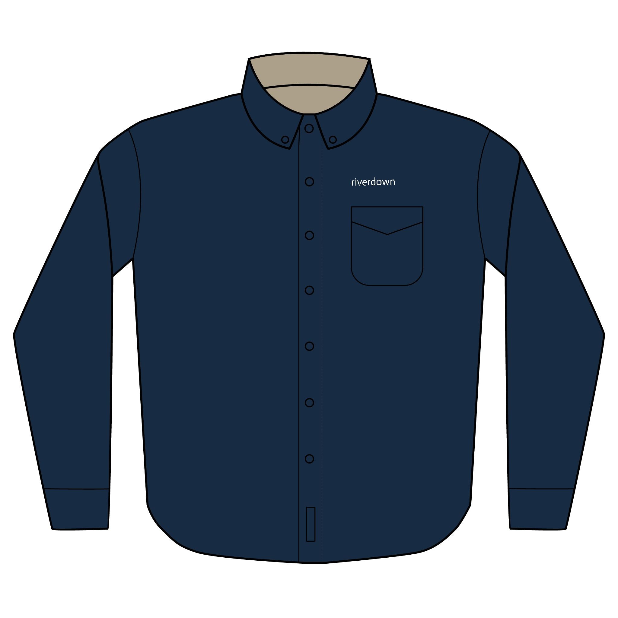 22 - Multi Colors Embroidered Long Sleeve Button-Up Shirt — Classic Port Authority Work Shirt